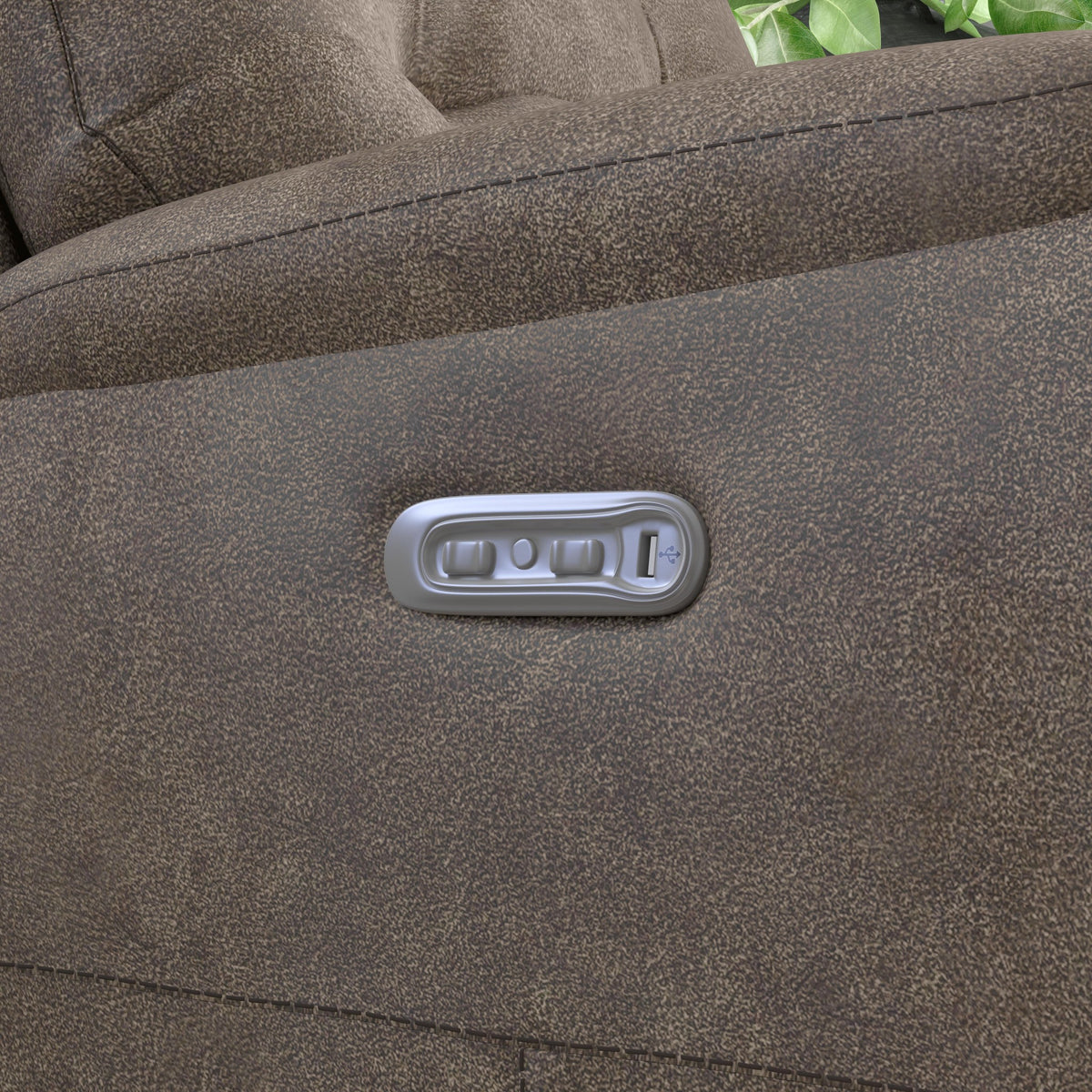 Strait Leather Power Reclining Sofa with Power Headrests