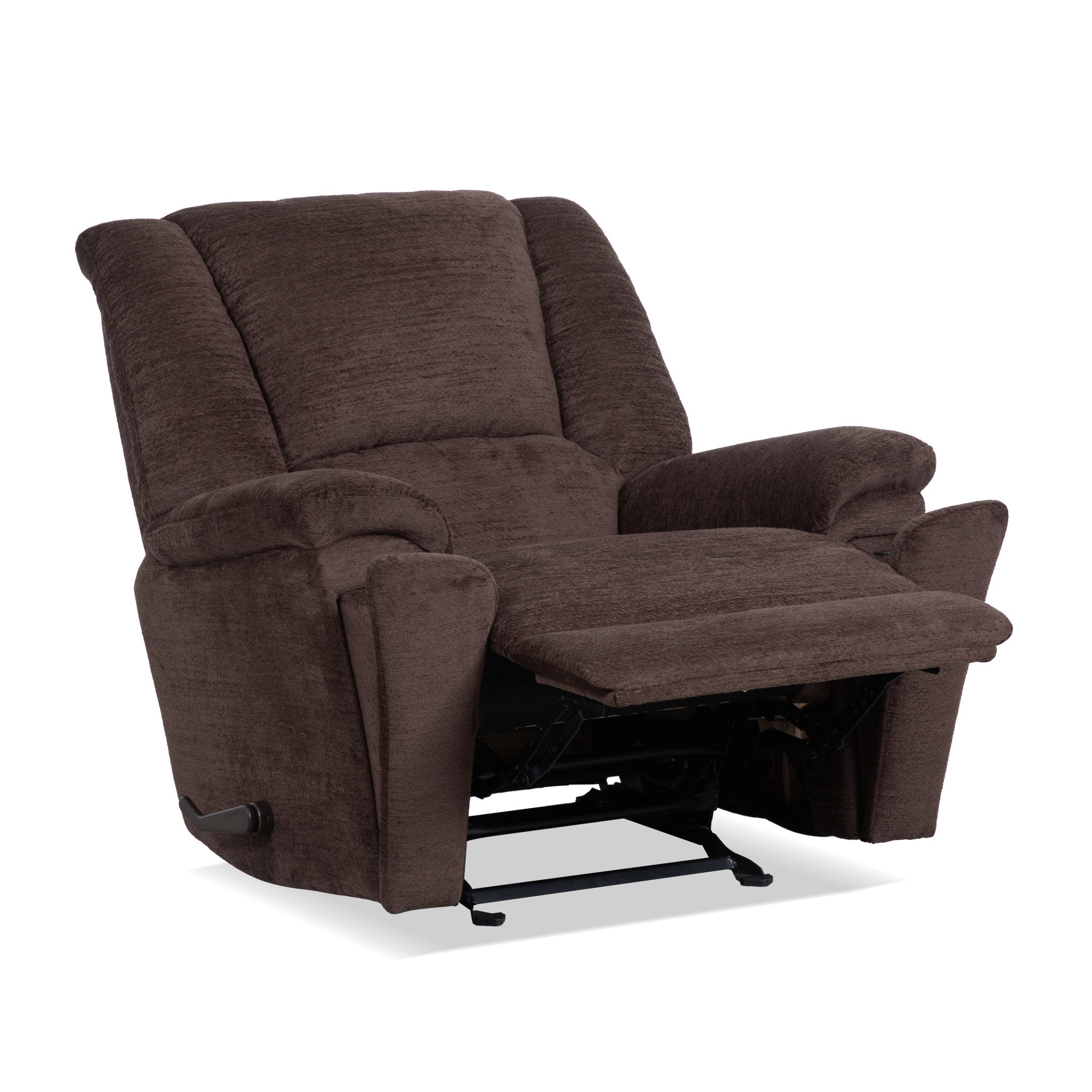 Plush Buffalo Fabric Perfect Match Gliding Recliner