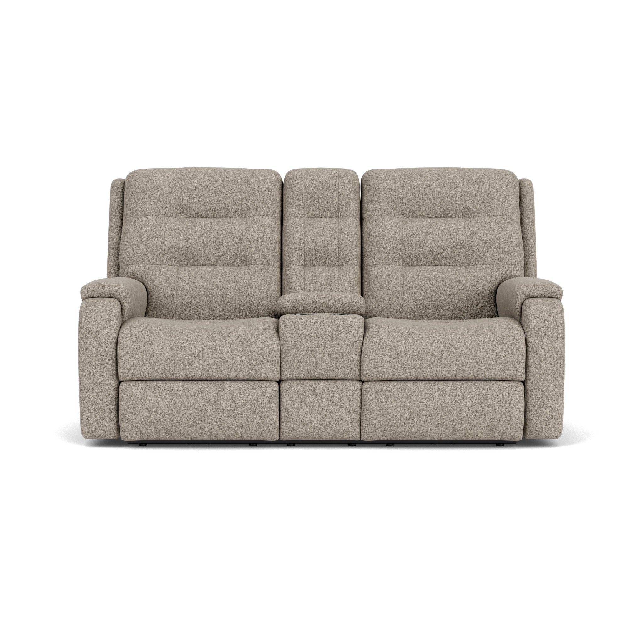 Arlo Fabric Power Reclining Loveseat with Console, Power Headrest & Lumbar
