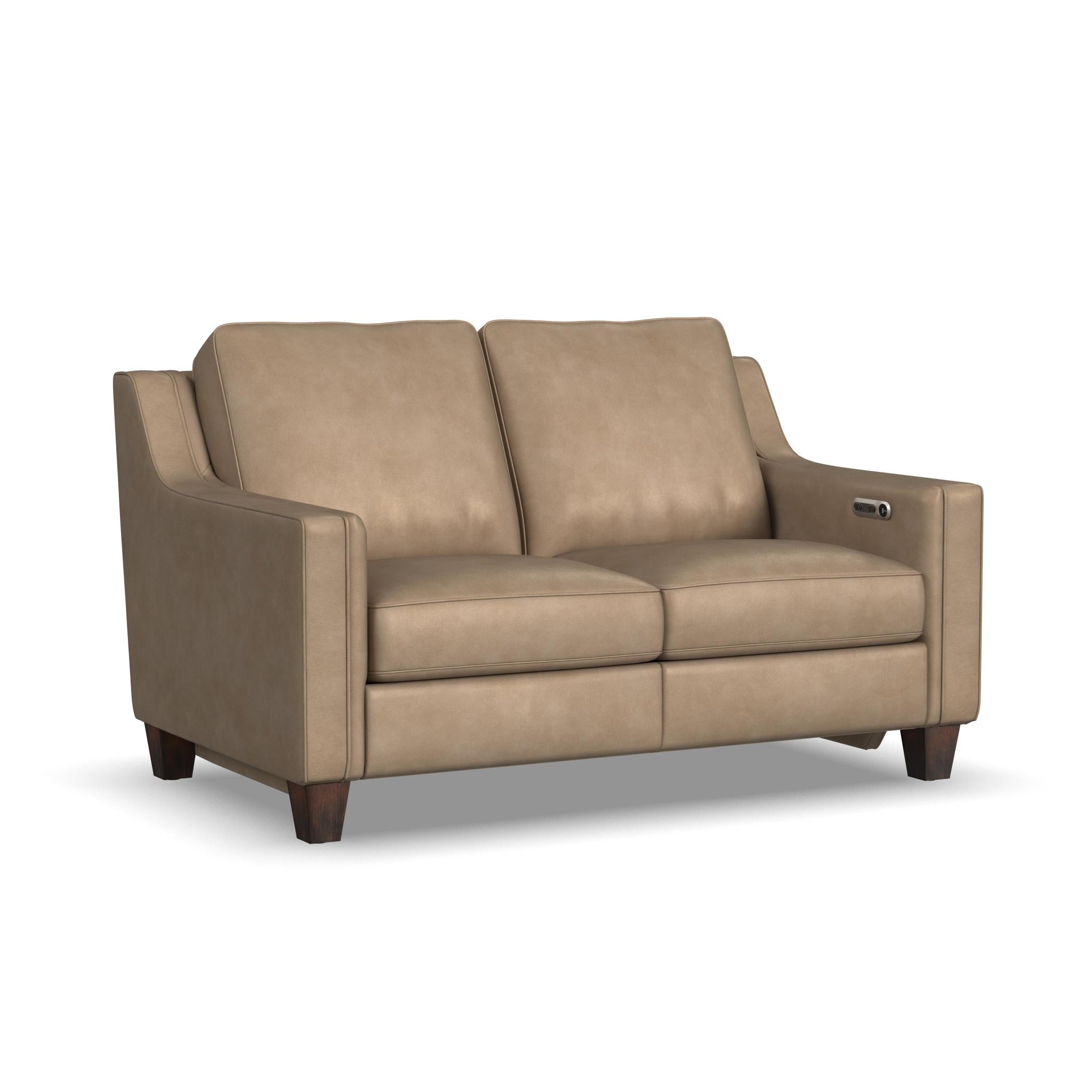 Finley Leather Power Inclining Loveseat - Living Room Furniture