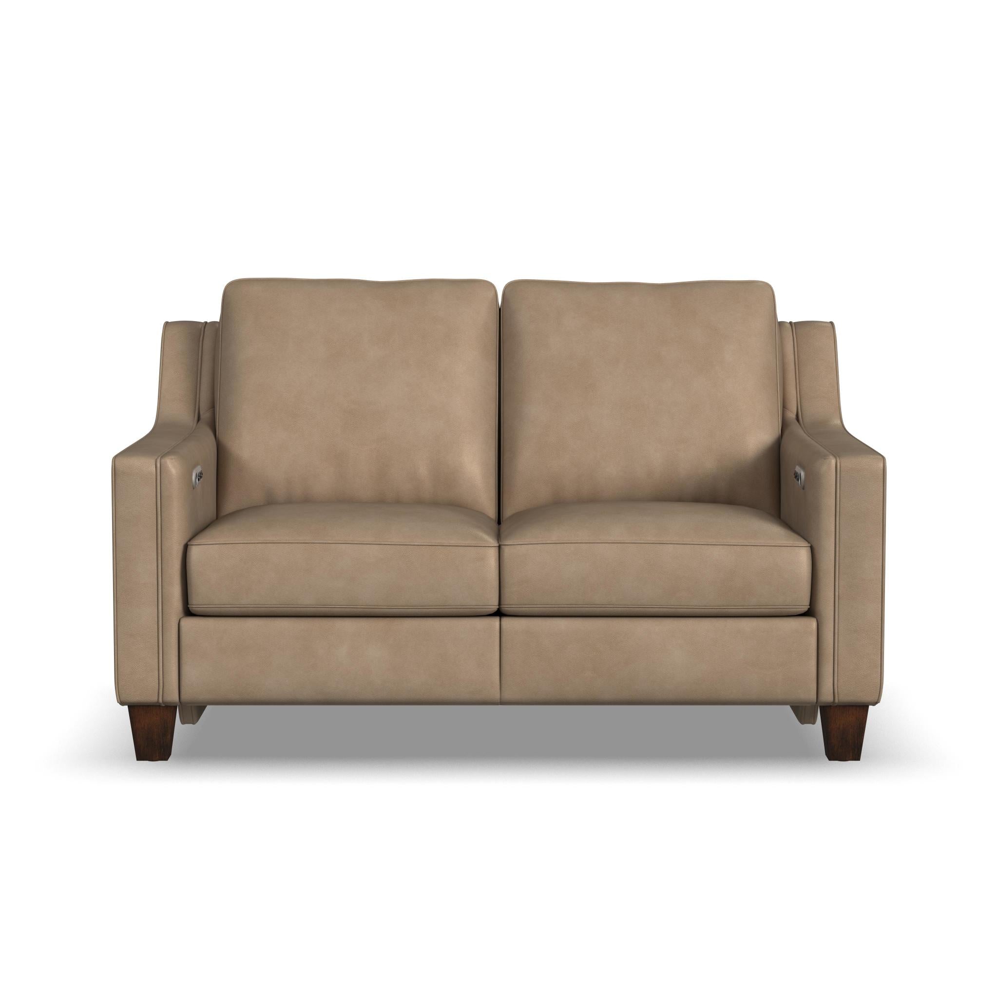 Finley Leather Power Inclining Loveseat - Living Room Furniture