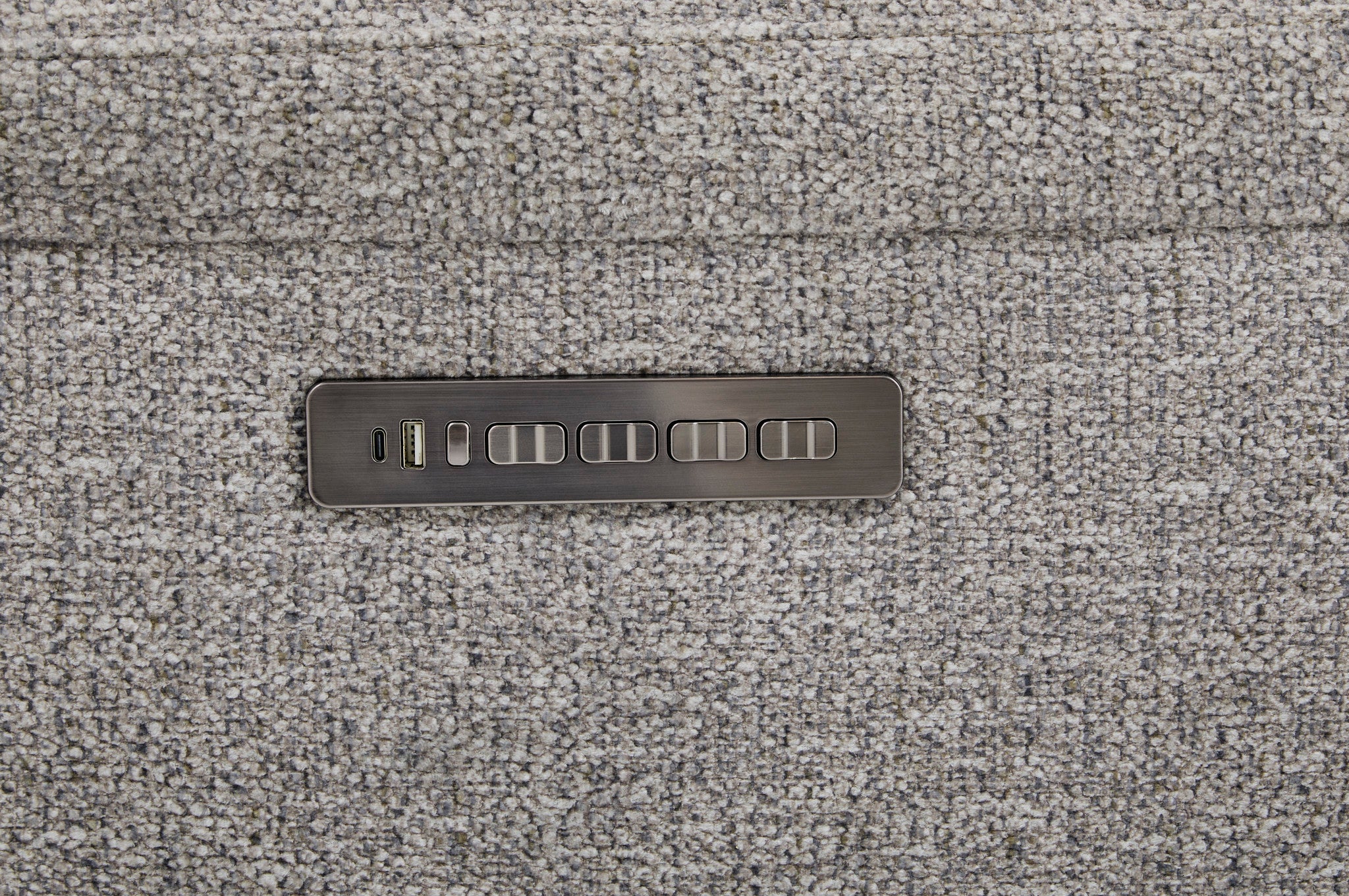 Sophisticated Fabric Power Swivel Gliding Recliner with Power Headrest & Lumbar