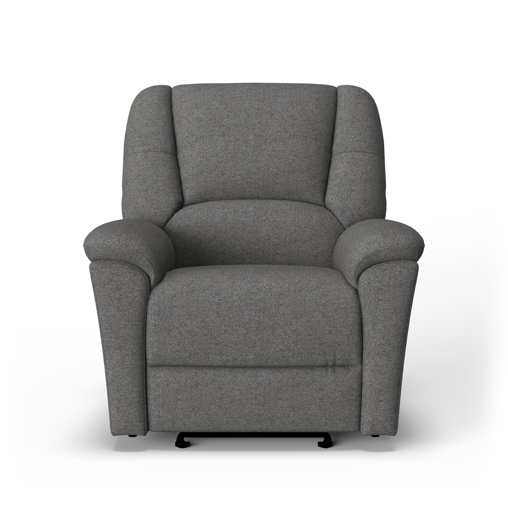 Plush Fabric Power Gliding Recliner with Power Headrest & Lumbar