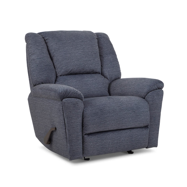 Plush Fabric Gliding Recliner