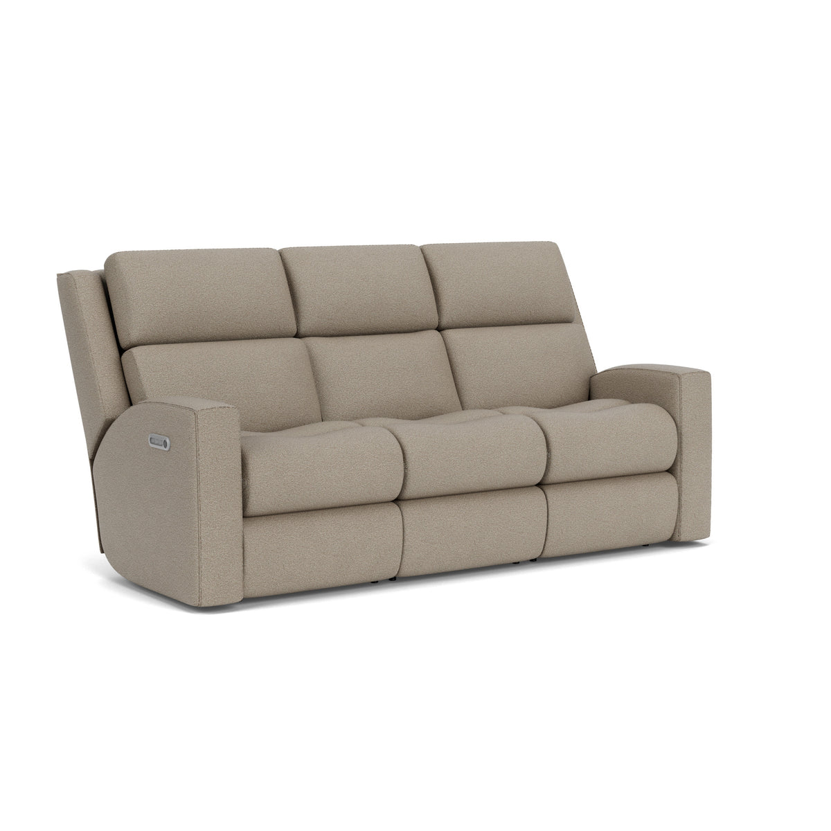Score Fabric Power Reclining Sofa with Power Headrests & Lumbar