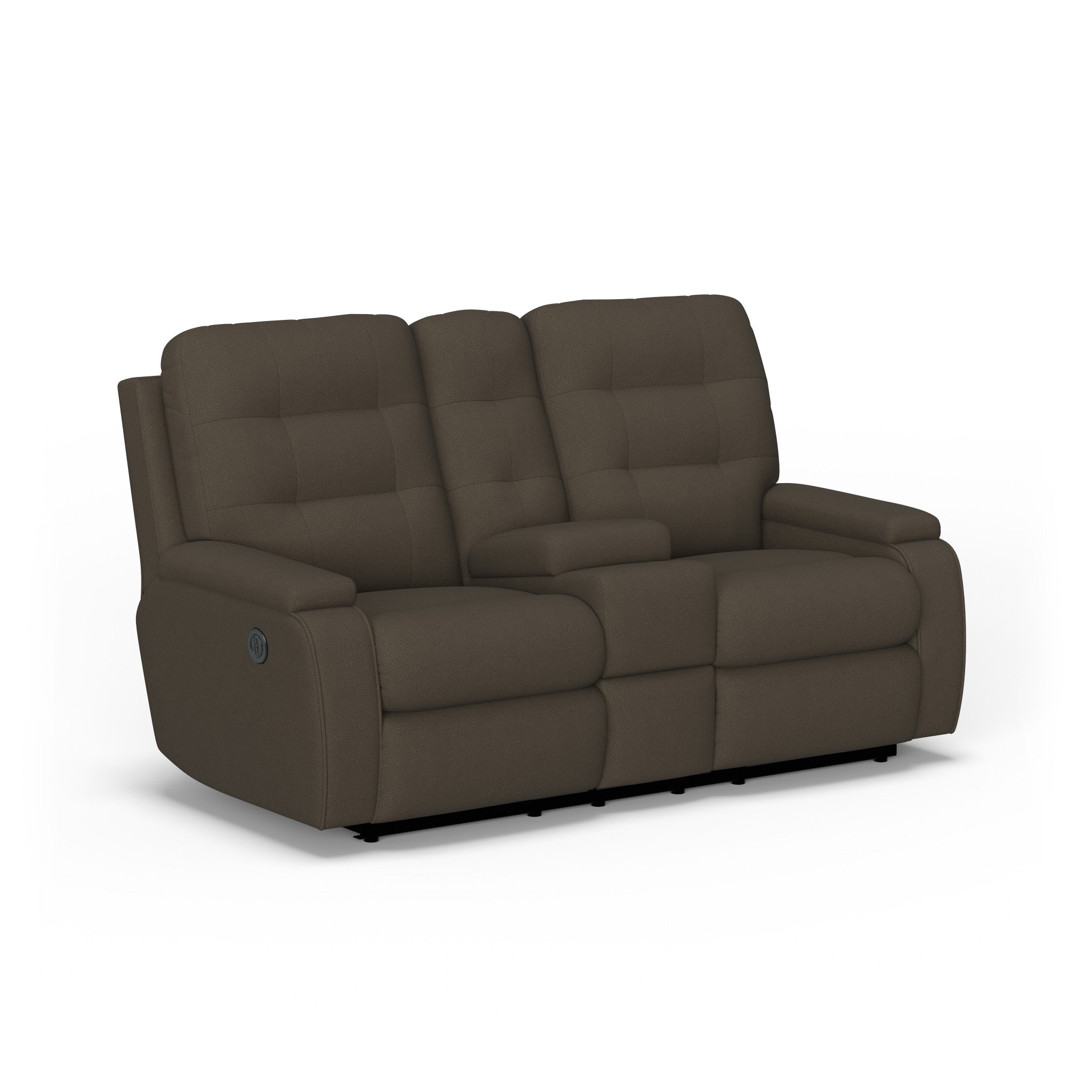 Kerrie Fabric Power Reclining Loveseat with Console