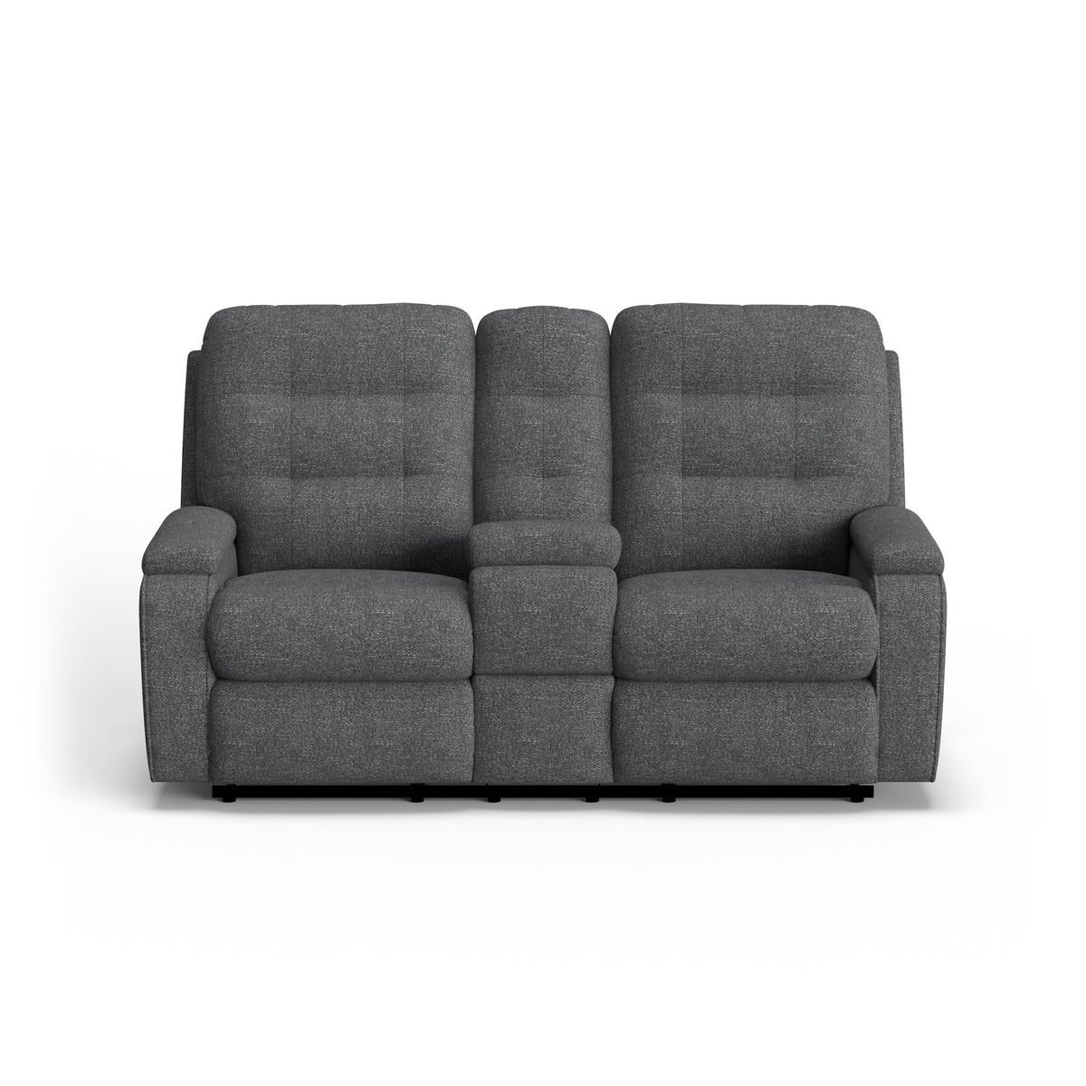 Kerrie Fabric Reclining Loveseat with Console