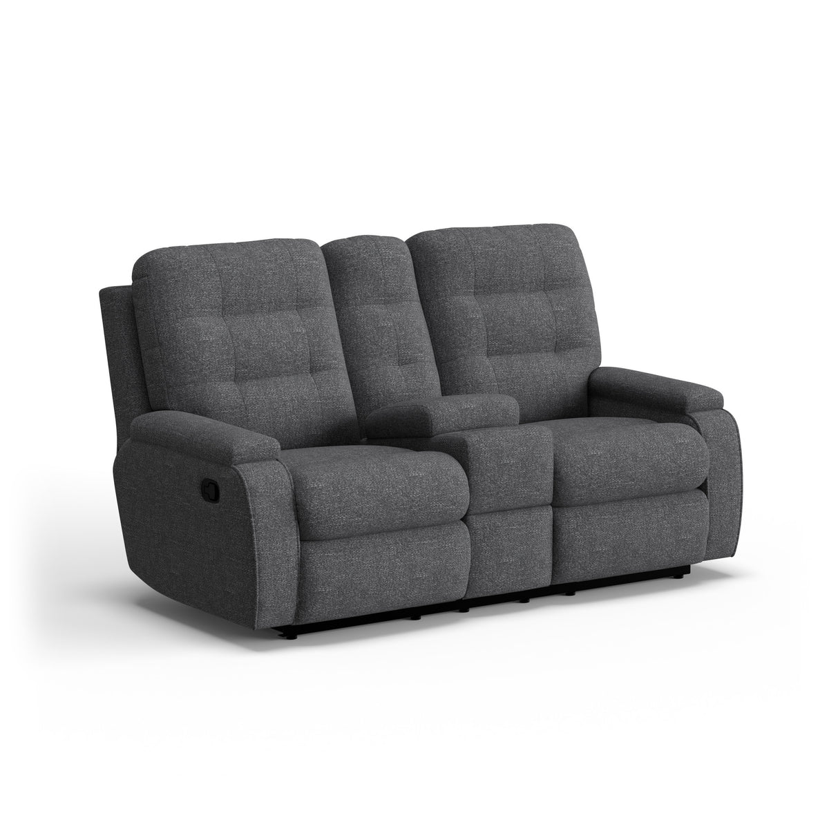 Kerrie Fabric Reclining Loveseat with Console