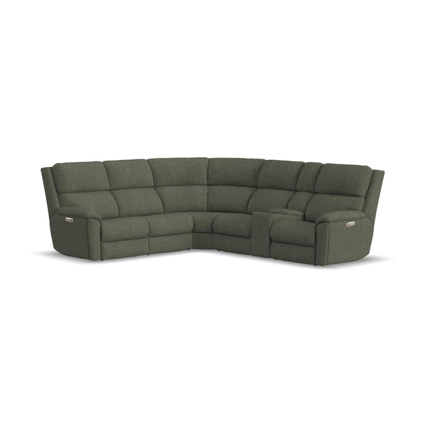 Porter Fabric Power Reclining Sectional with Power Headrest & Lumbar