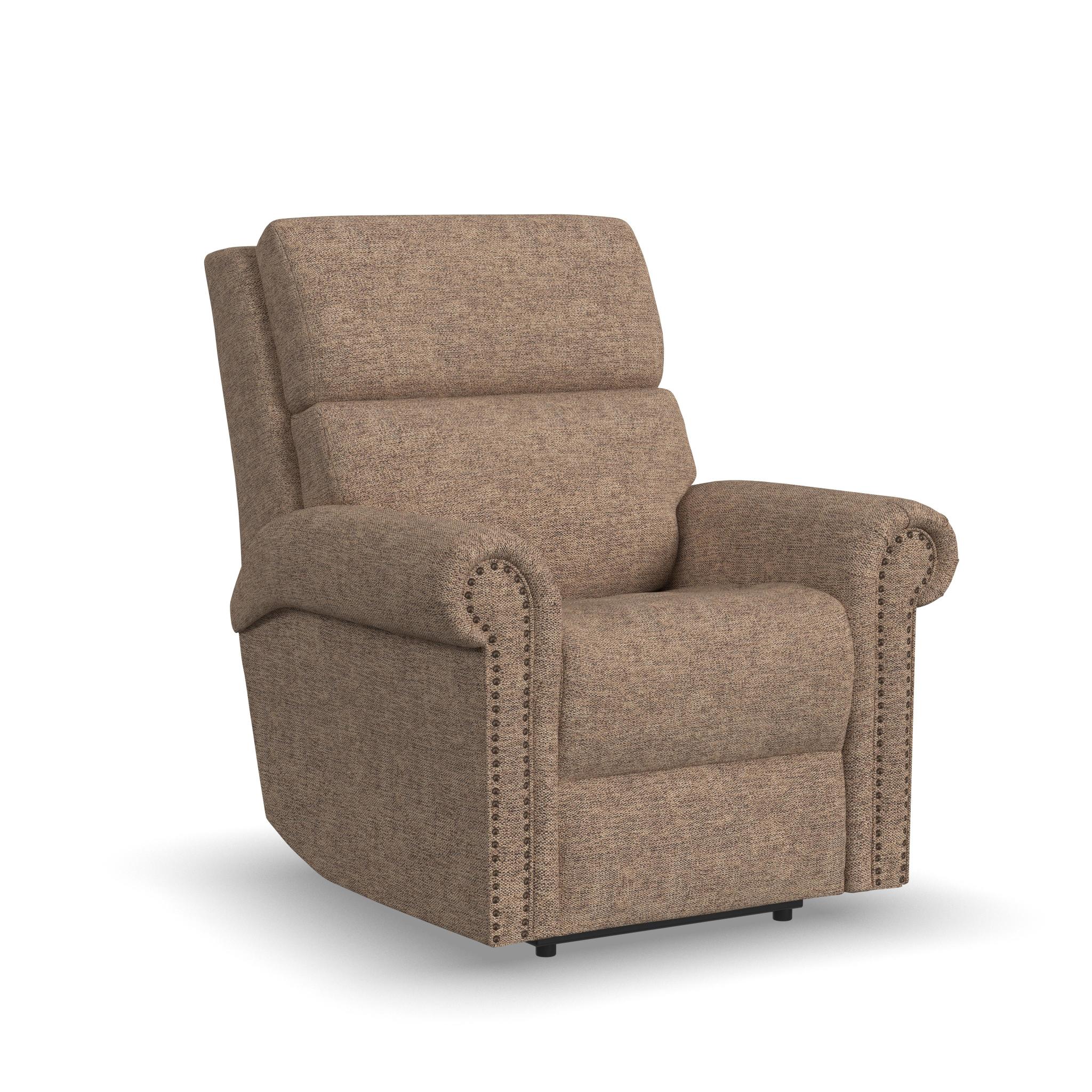 Bernard Fabric Power Recliner with Power Headrest & Lumbar