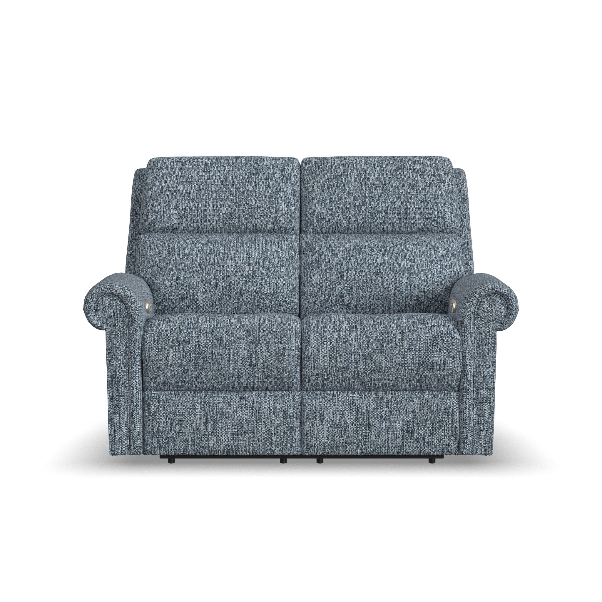 Bernard Fabric Power Reclining Loveseat with Power Headrest & Lumbar