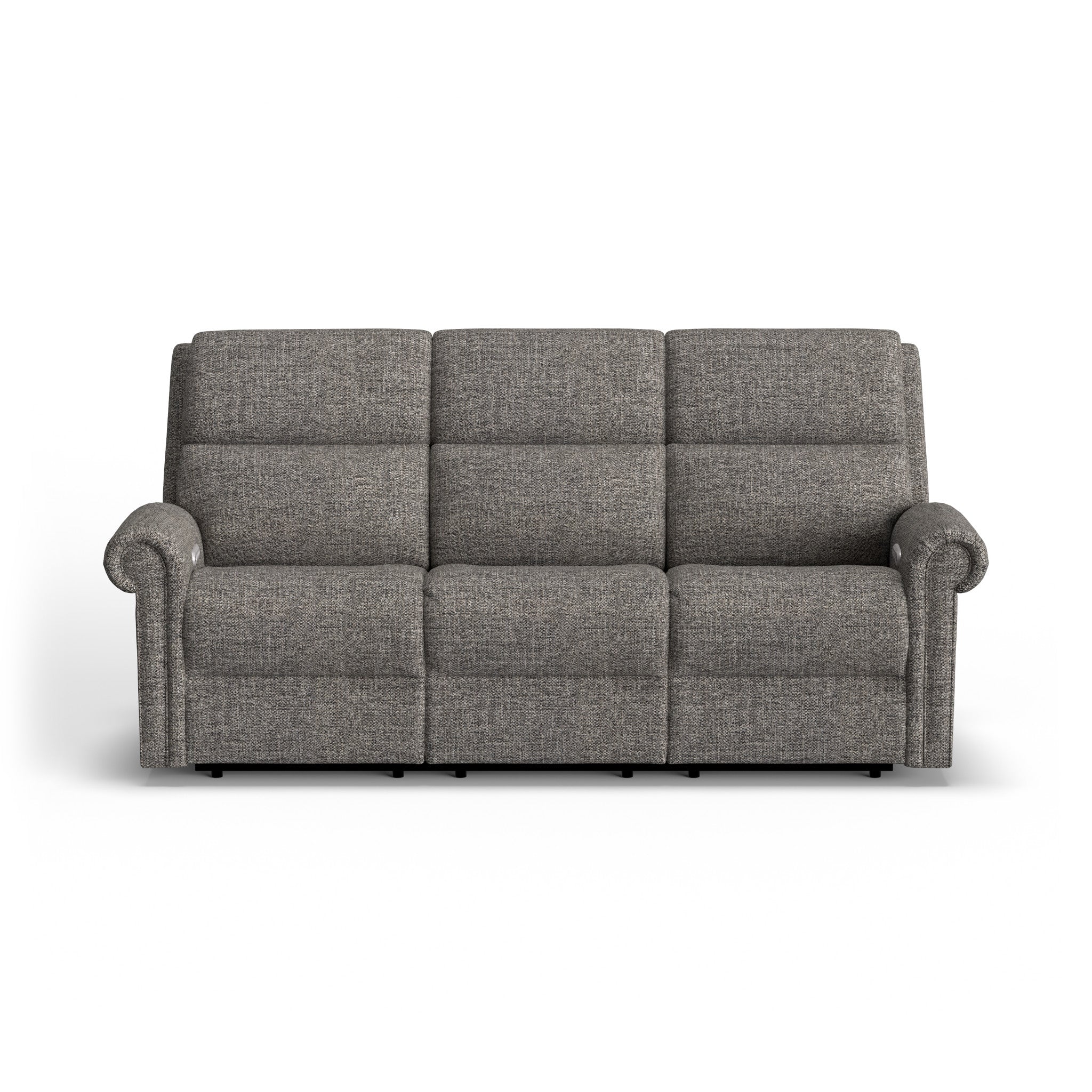Bernard Fabric Power Reclining Sofa with Console, Power Headrest, & Lumbar