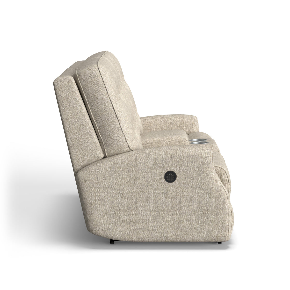 Devon Fabric Power Reclining Loveseat with Console
