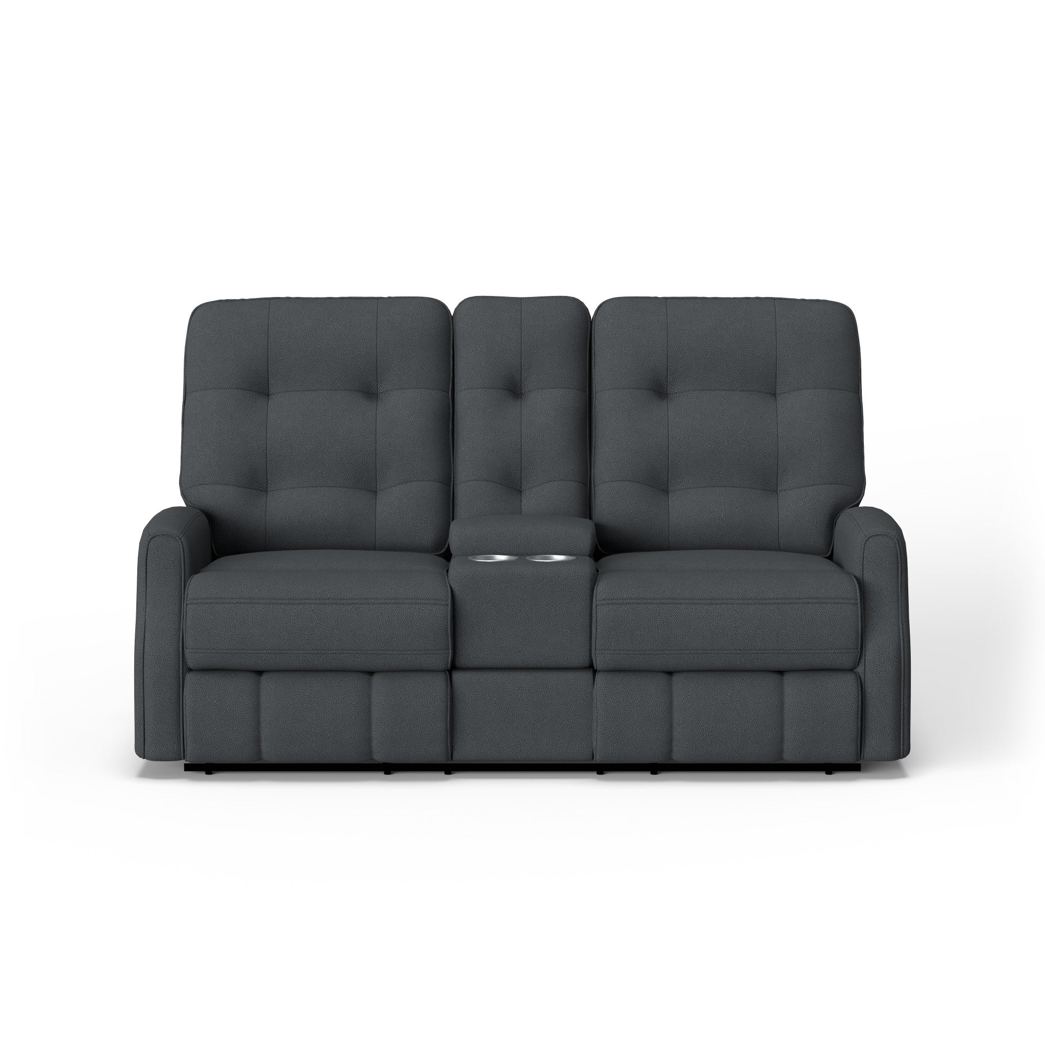 Devon Fabric Reclining Loveseat with Console