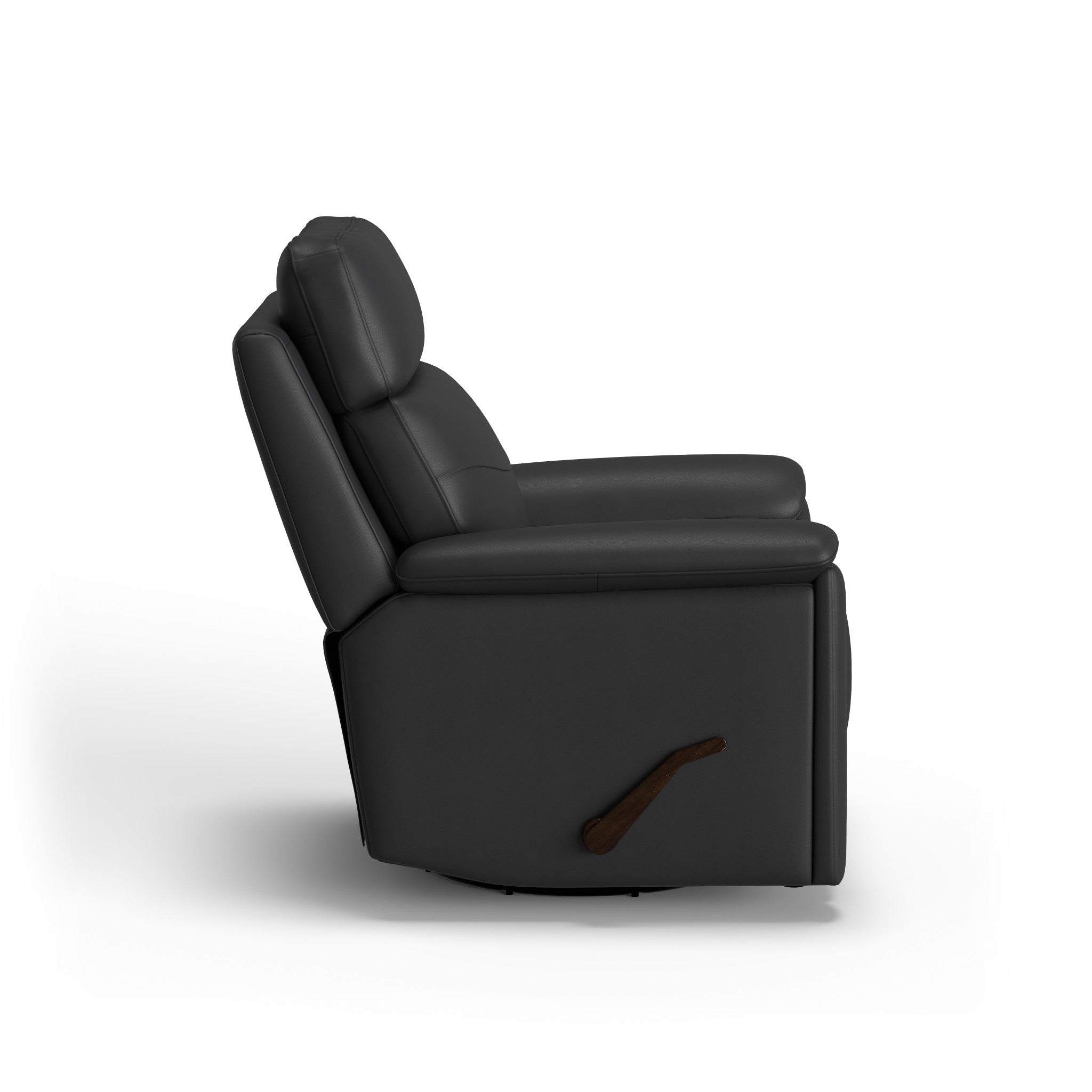 Refined Leather Swivel Gliding Recliner