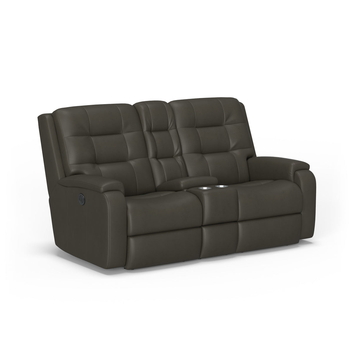 Arlo Leather Power Reclining Loveseat with Console