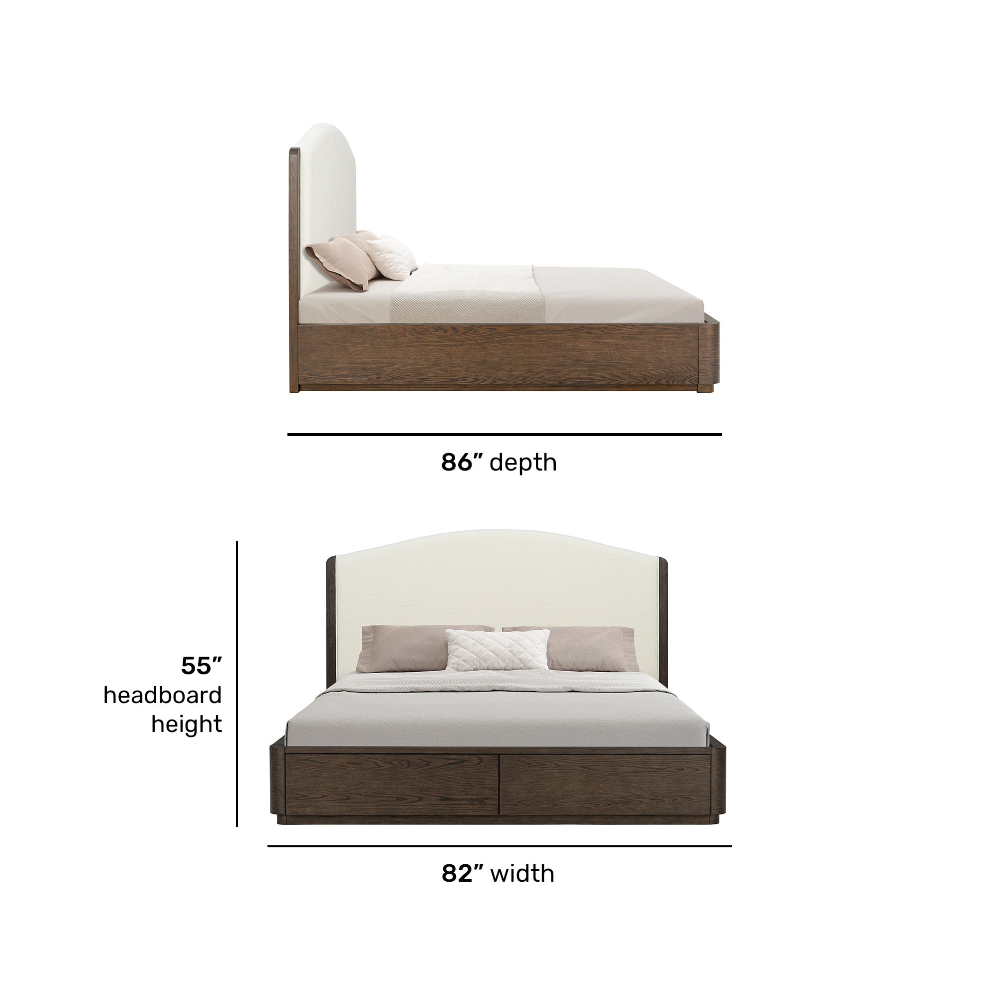Athens King Upholstered Storage Bed