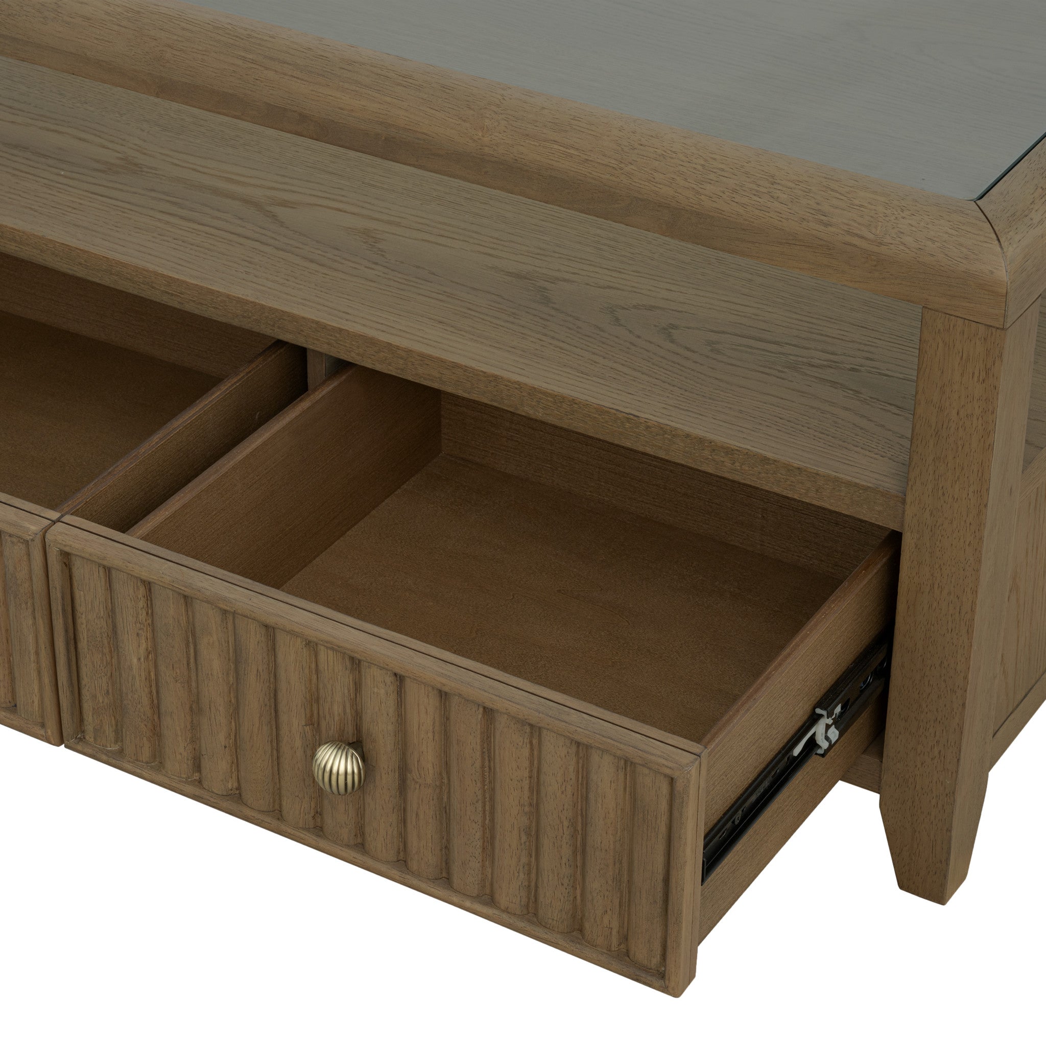 Reed Square Coffee Table with Casters