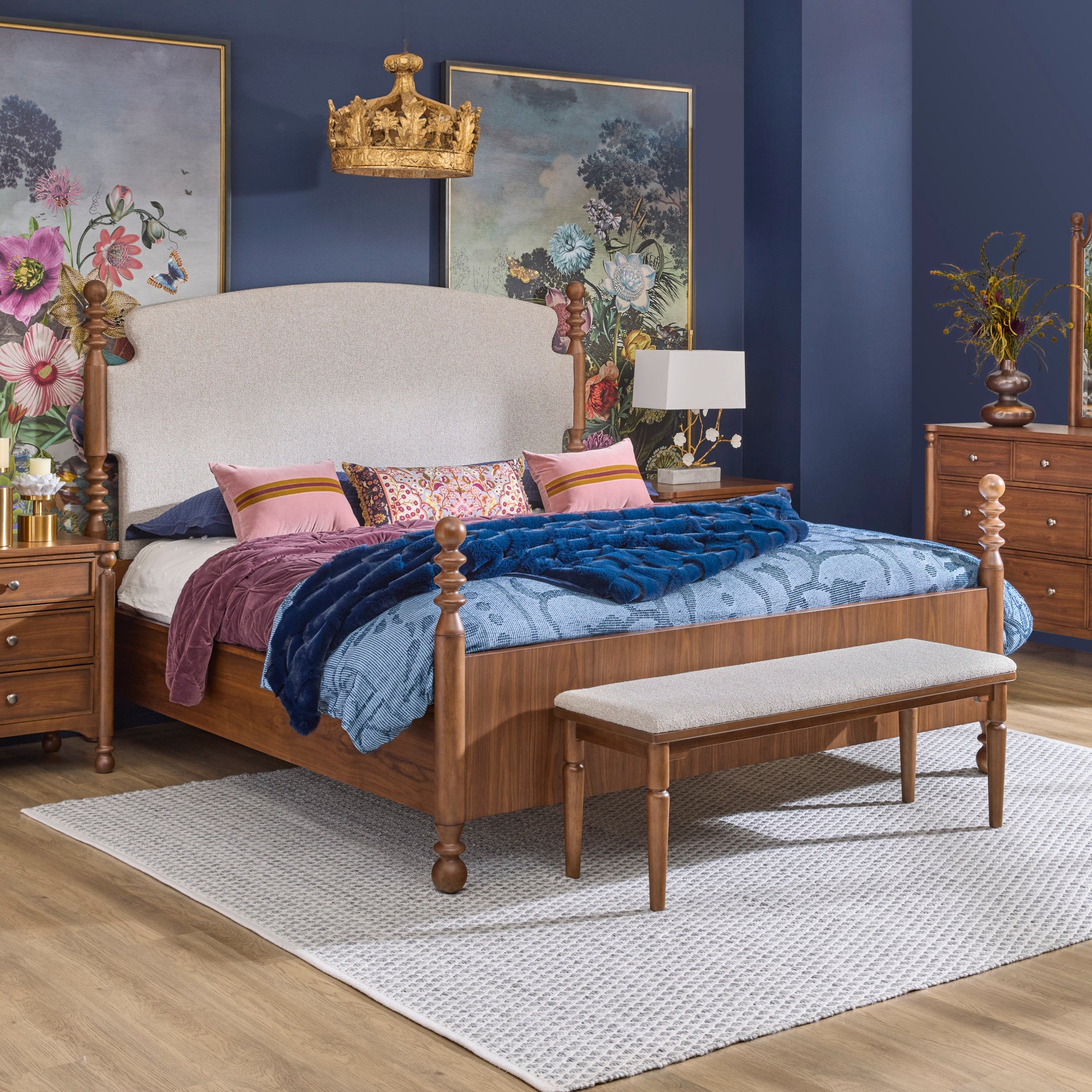 Azalea King Upholstered Bed