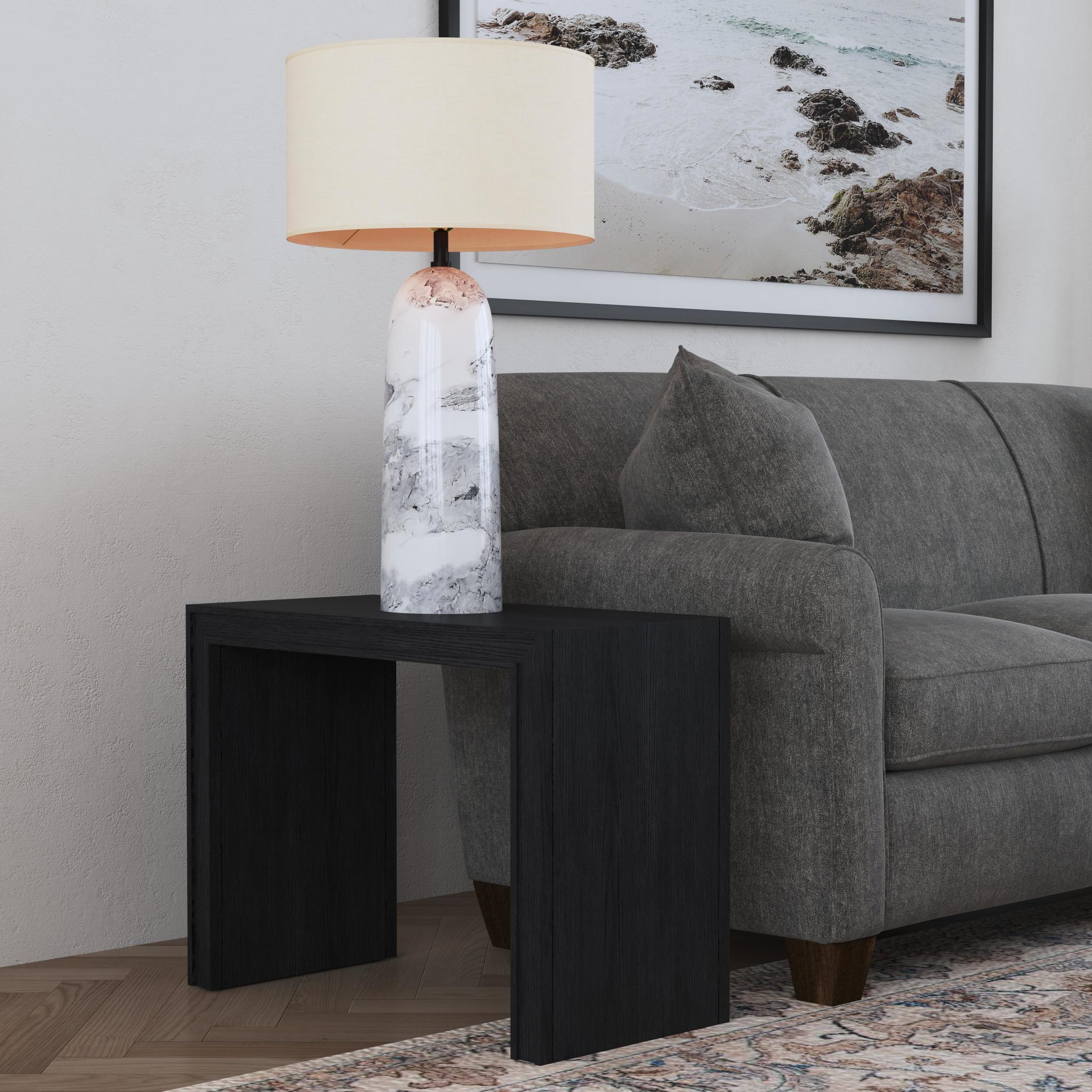 Waterfall Black Accent Table