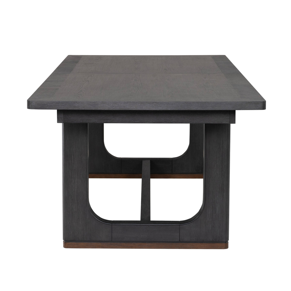 Waterfall Black Rectangular Dining Table
