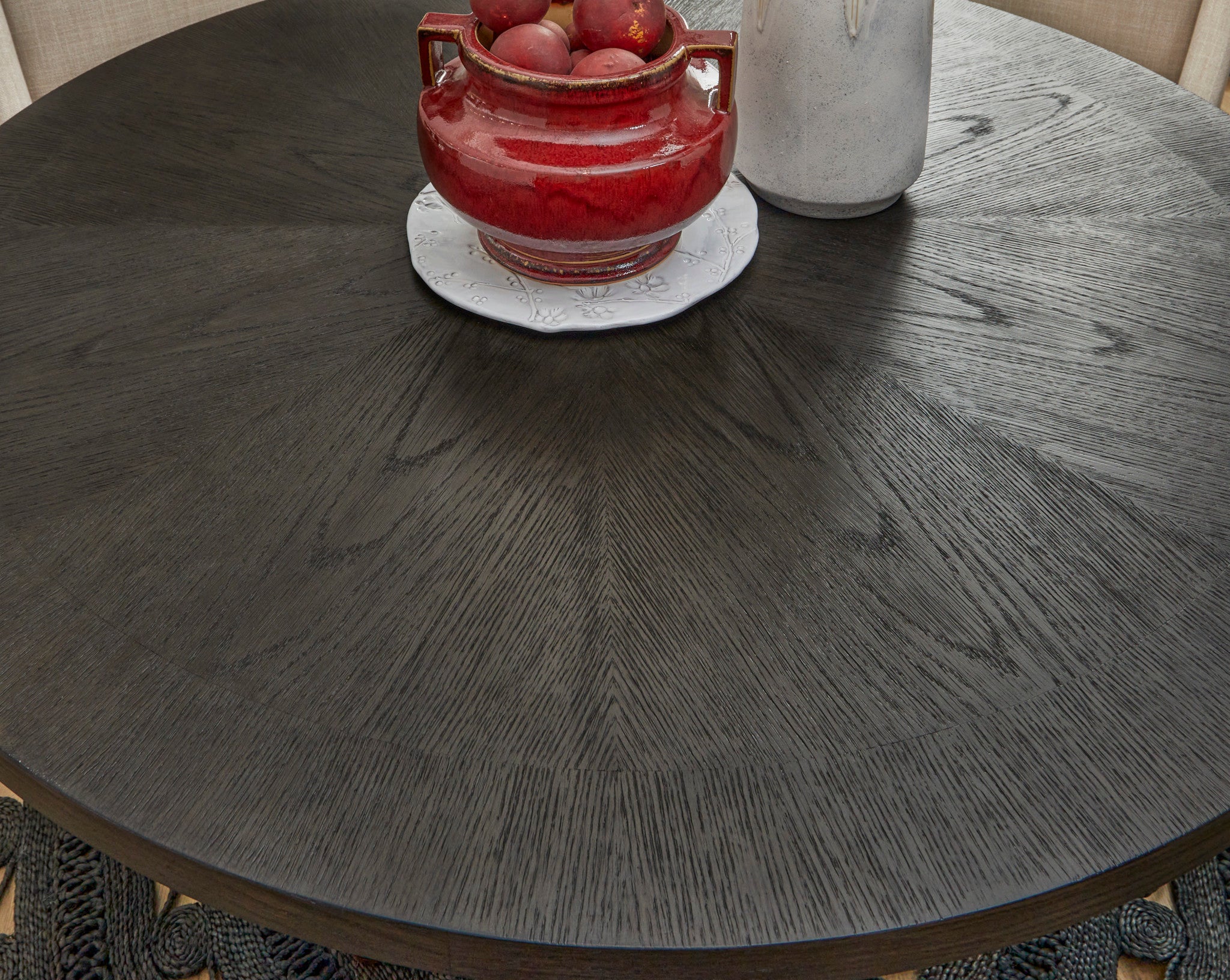 Waterfall Black Round Dining Table