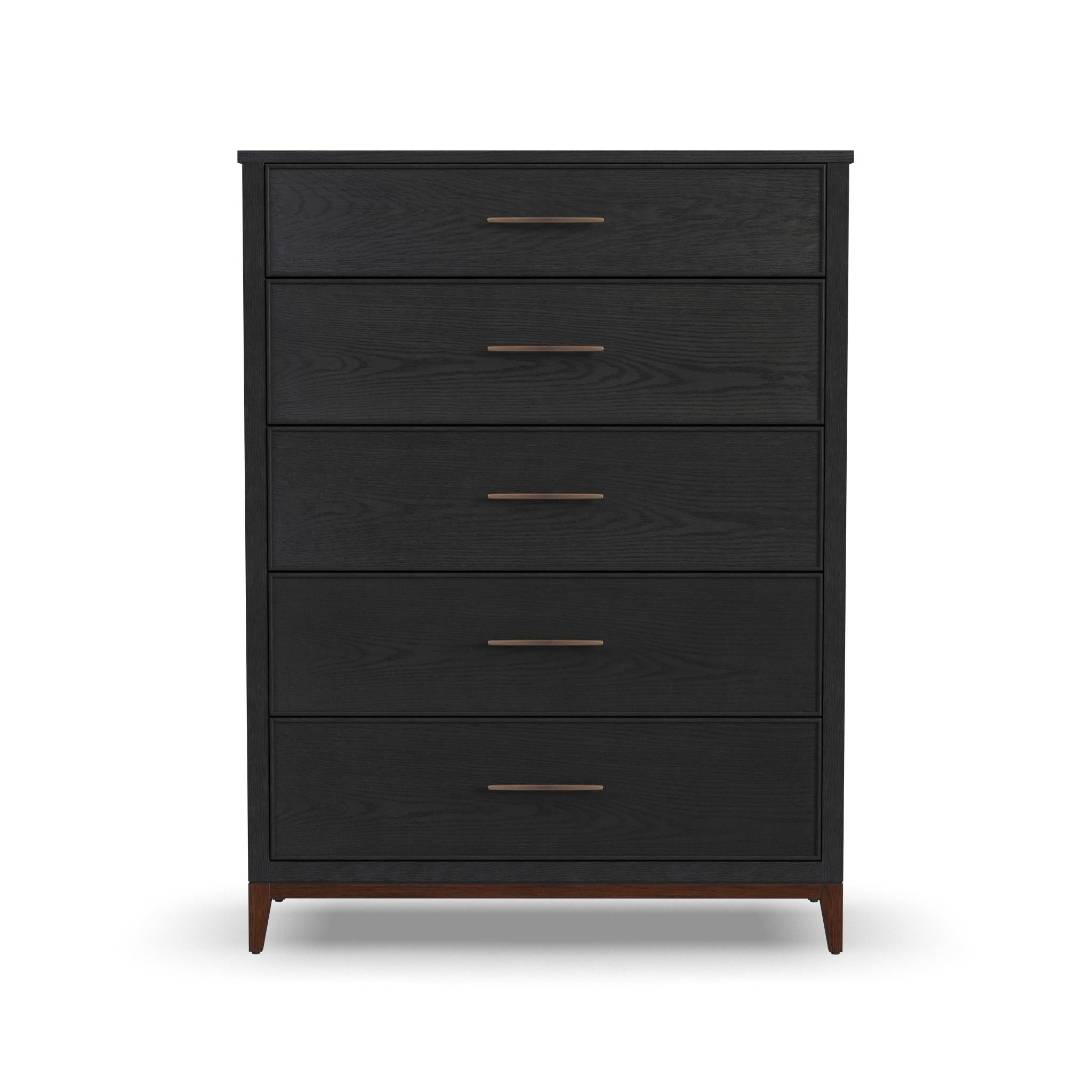 Waterfall Black Drawer Chest