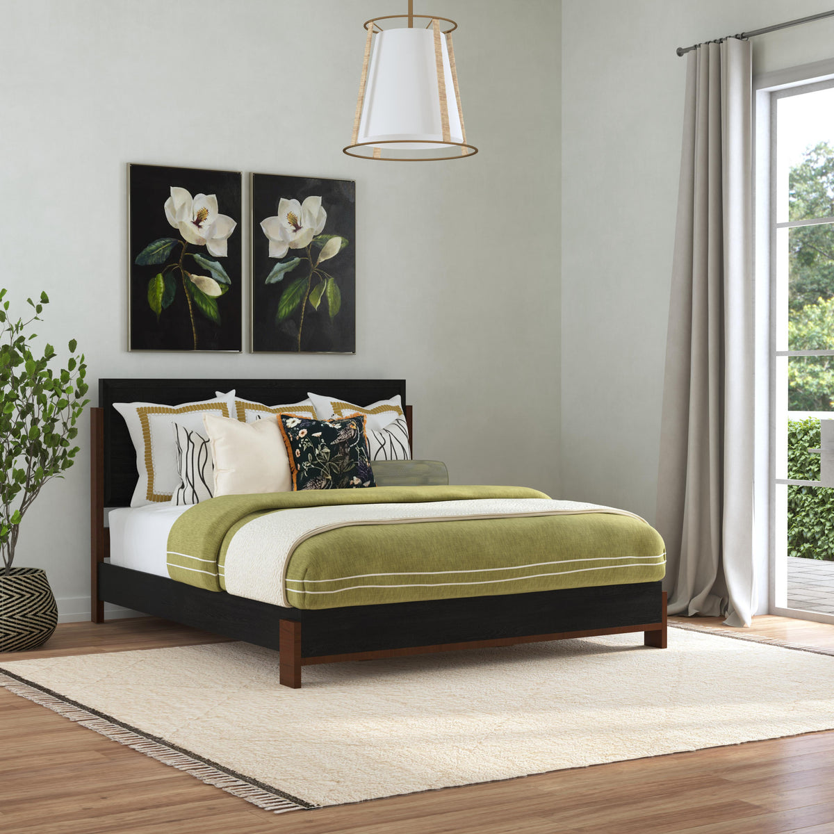 Waterfall King Panel Bed