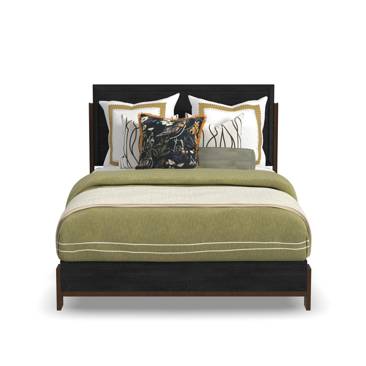Waterfall Queen Panel Bed