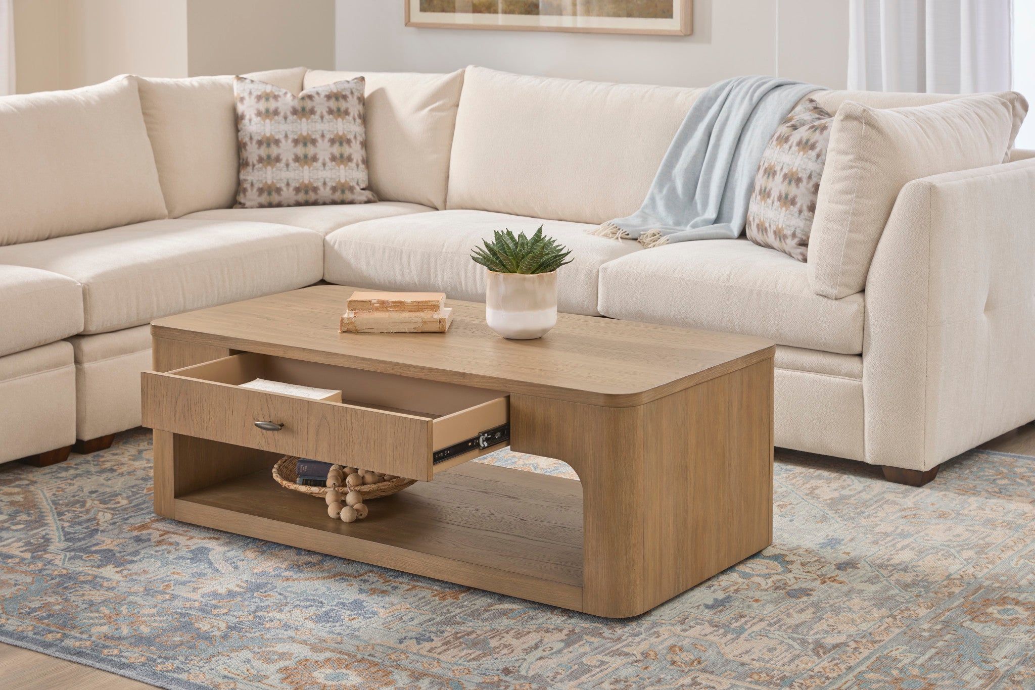 Normandy Brown Rectangular Coffee Table