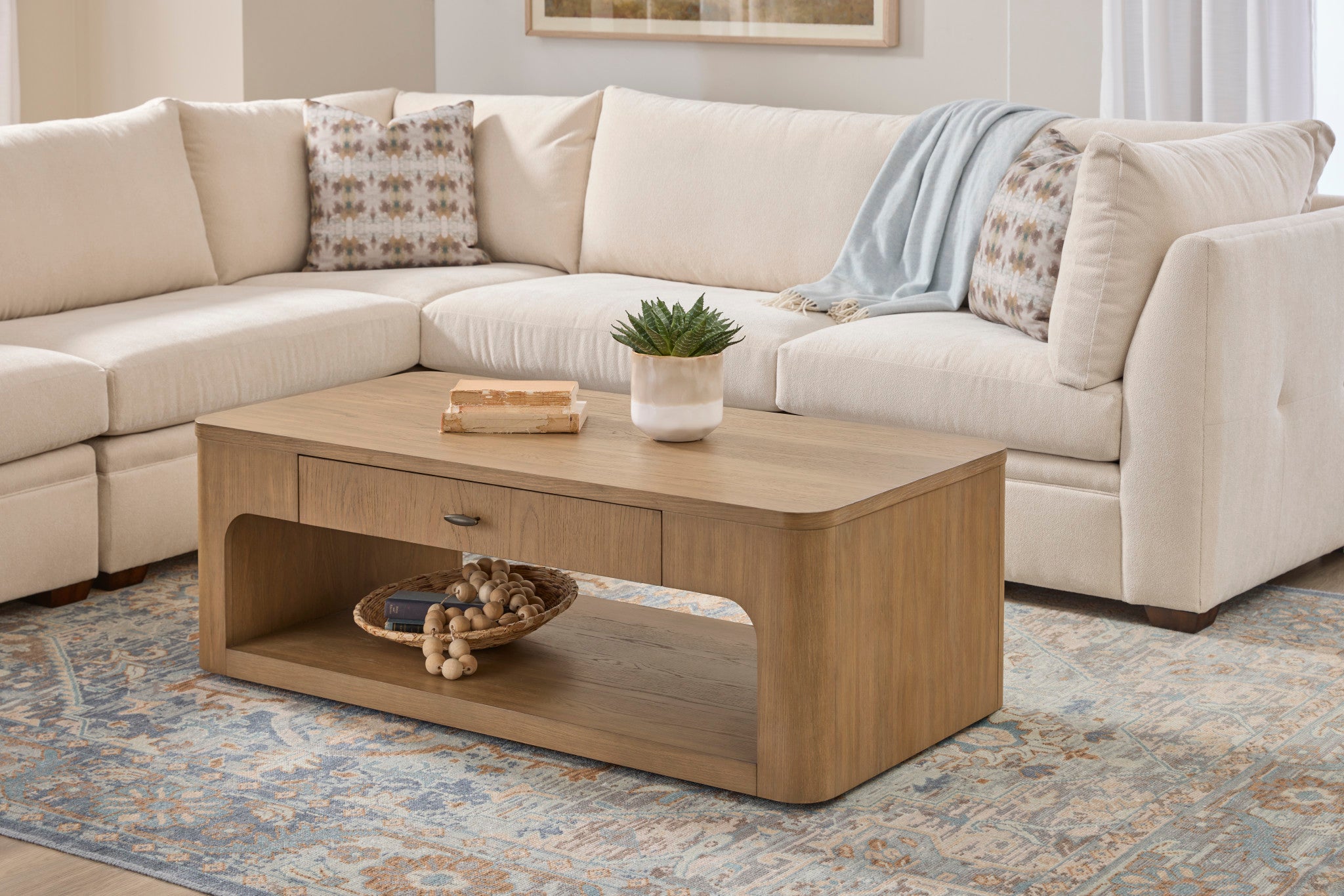 Normandy Brown Rectangular Coffee Table