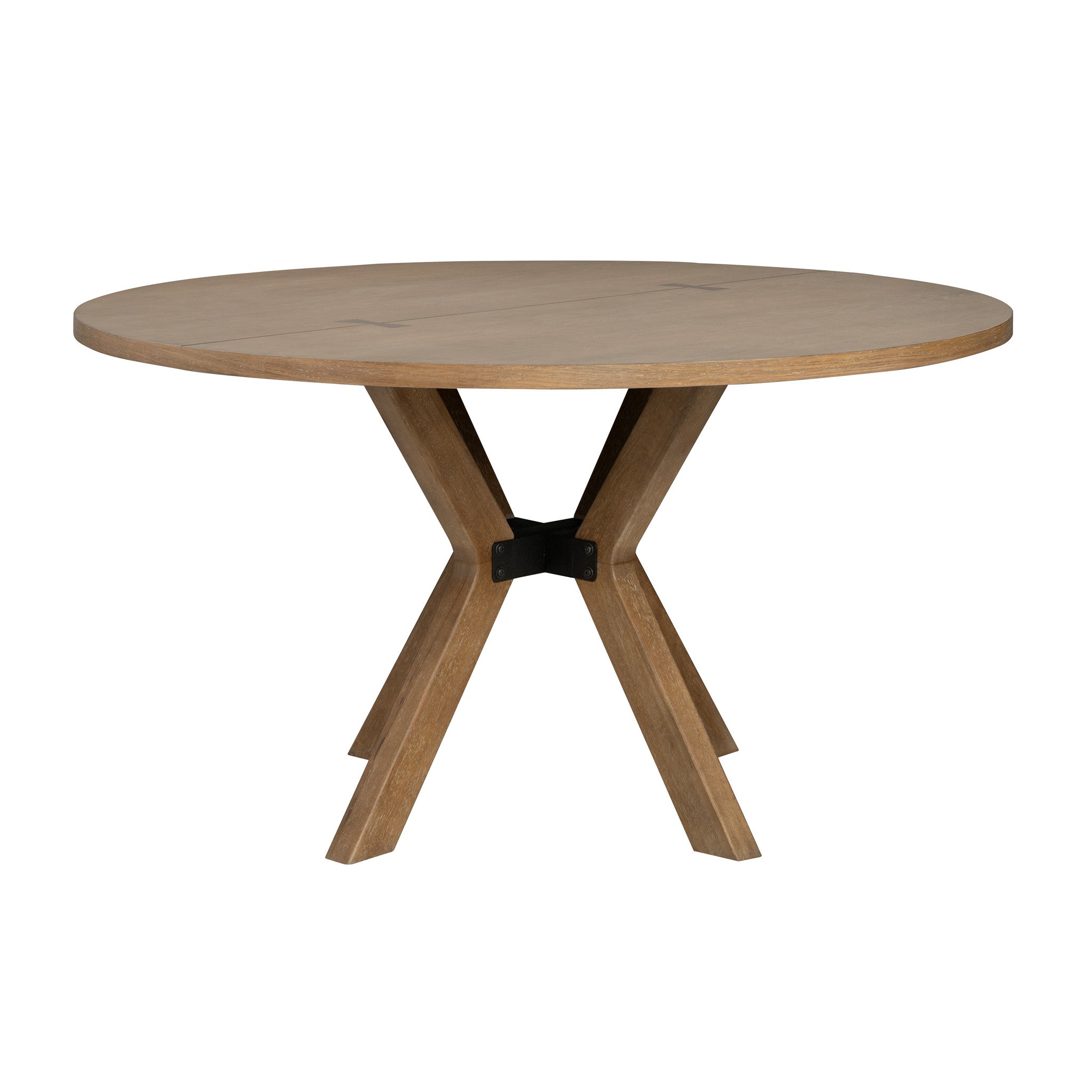 Millwork Brown Round Dining Table