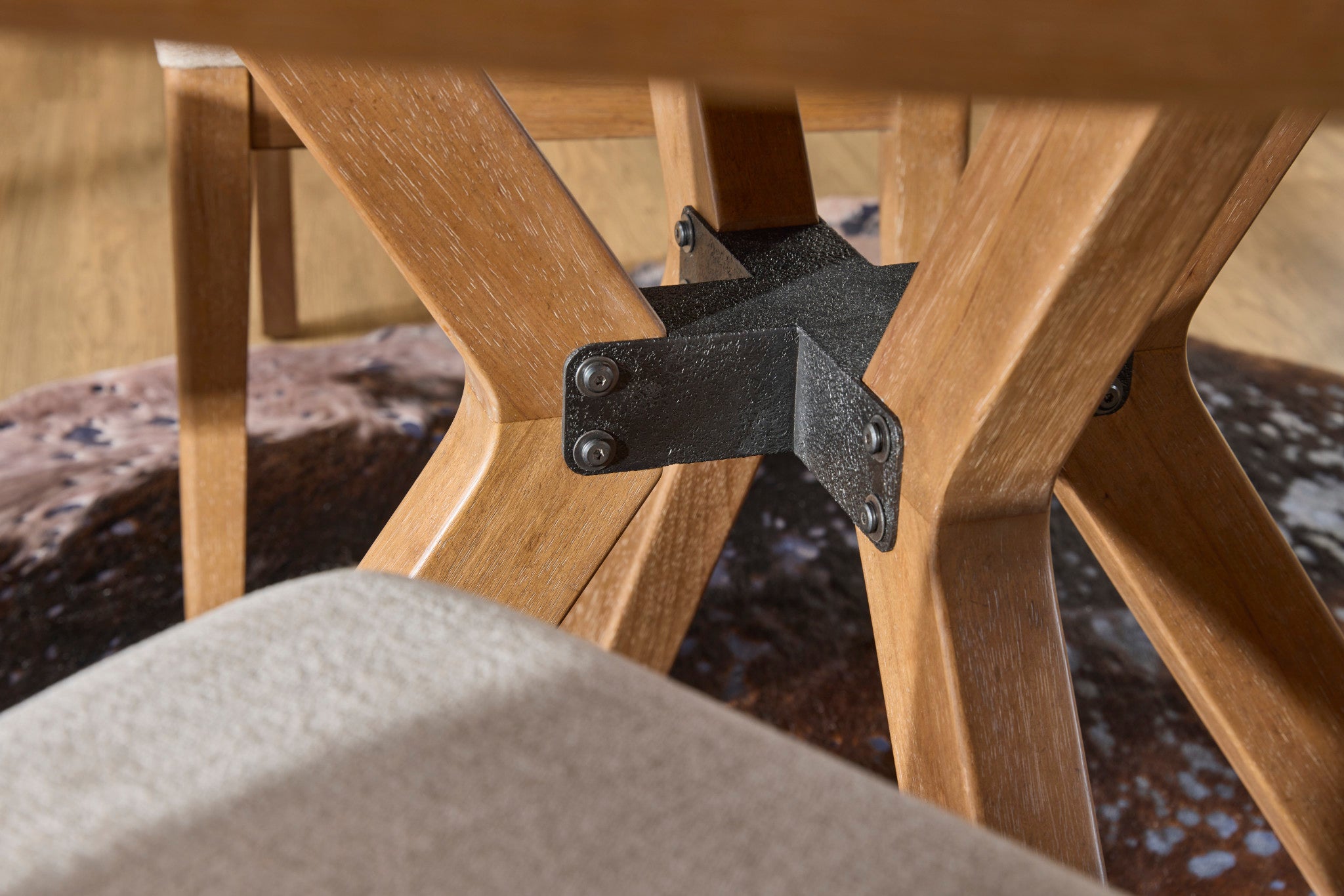 Millwork Brown Round Dining Table