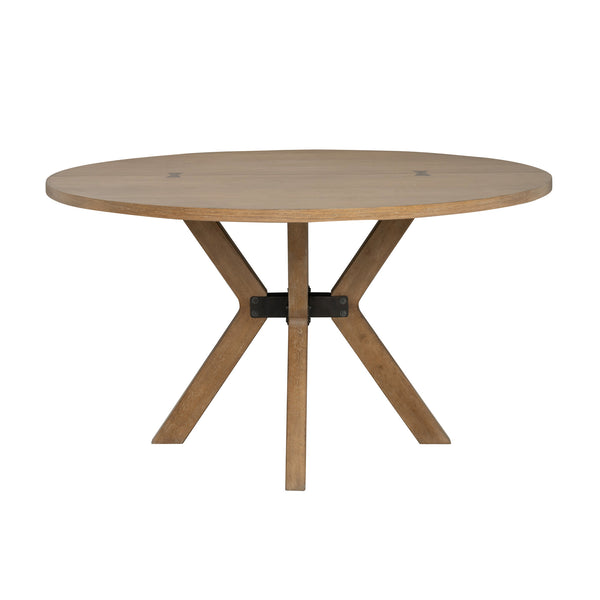 Millwork Brown Round Dining Table