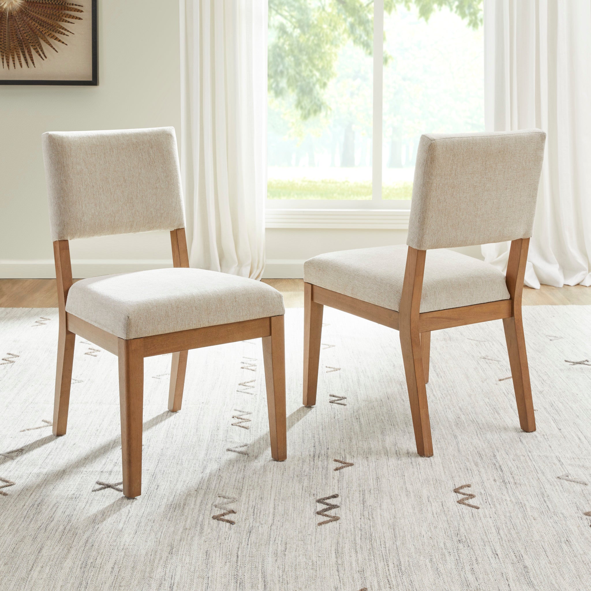 Millwork Off-White Pair of Dining Chairs
