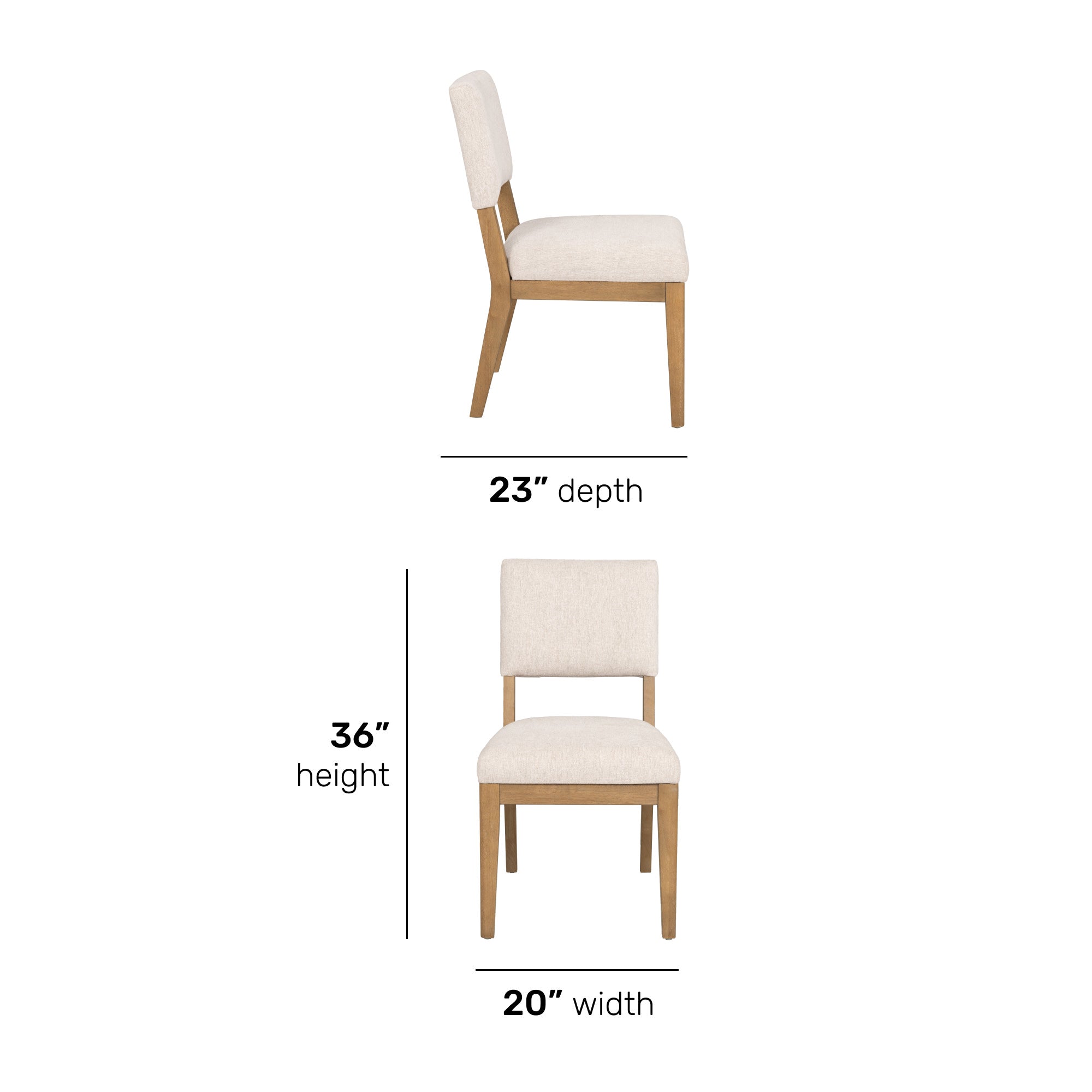 Millwork Off-White Pair of Dining Chairs