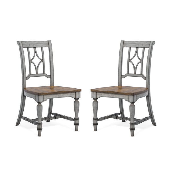 Plymouth Gray Pair of Armless Dining Chairs