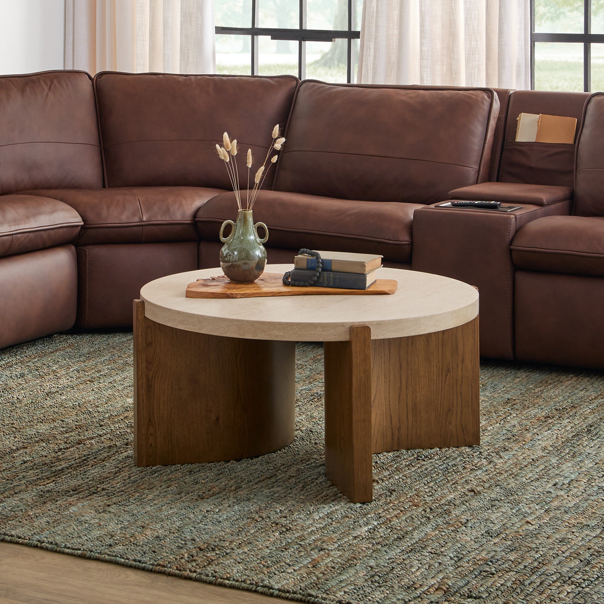 Eclipse Brown Round Coffee table