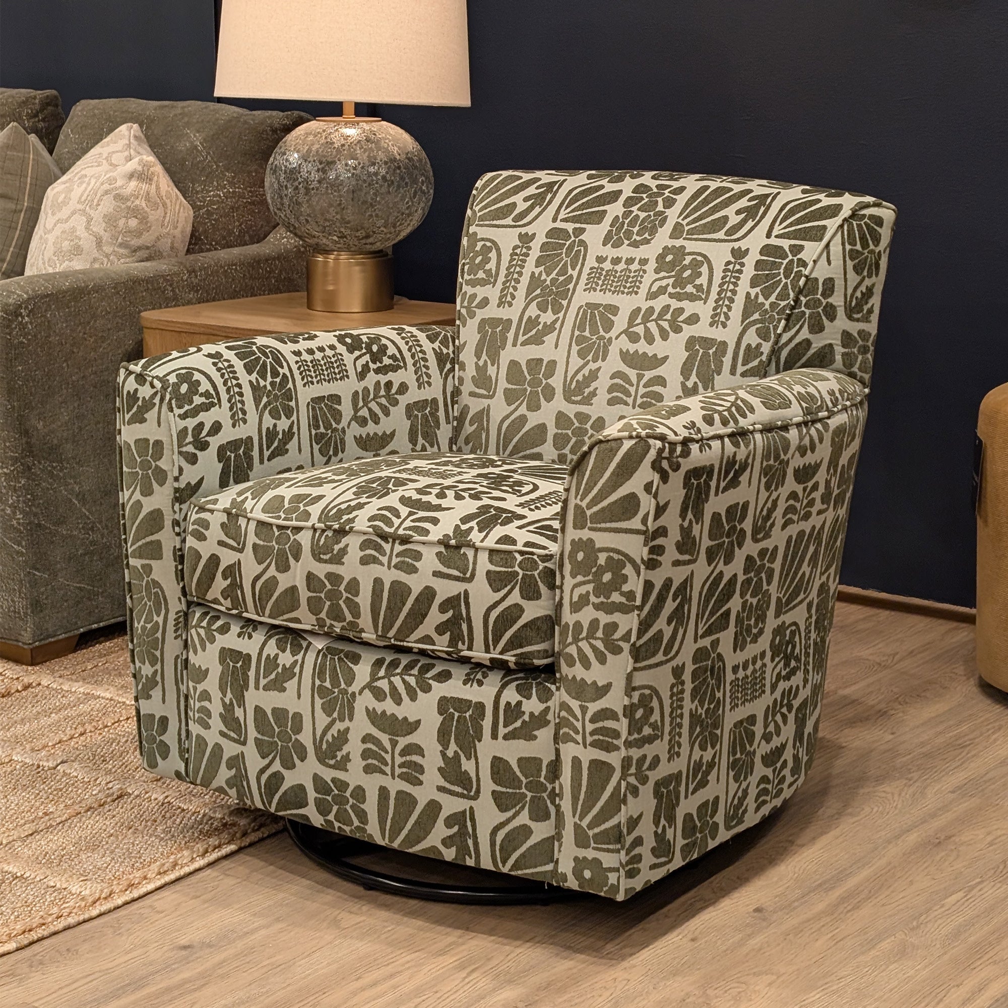 Kingman Fabric Swivel Glider