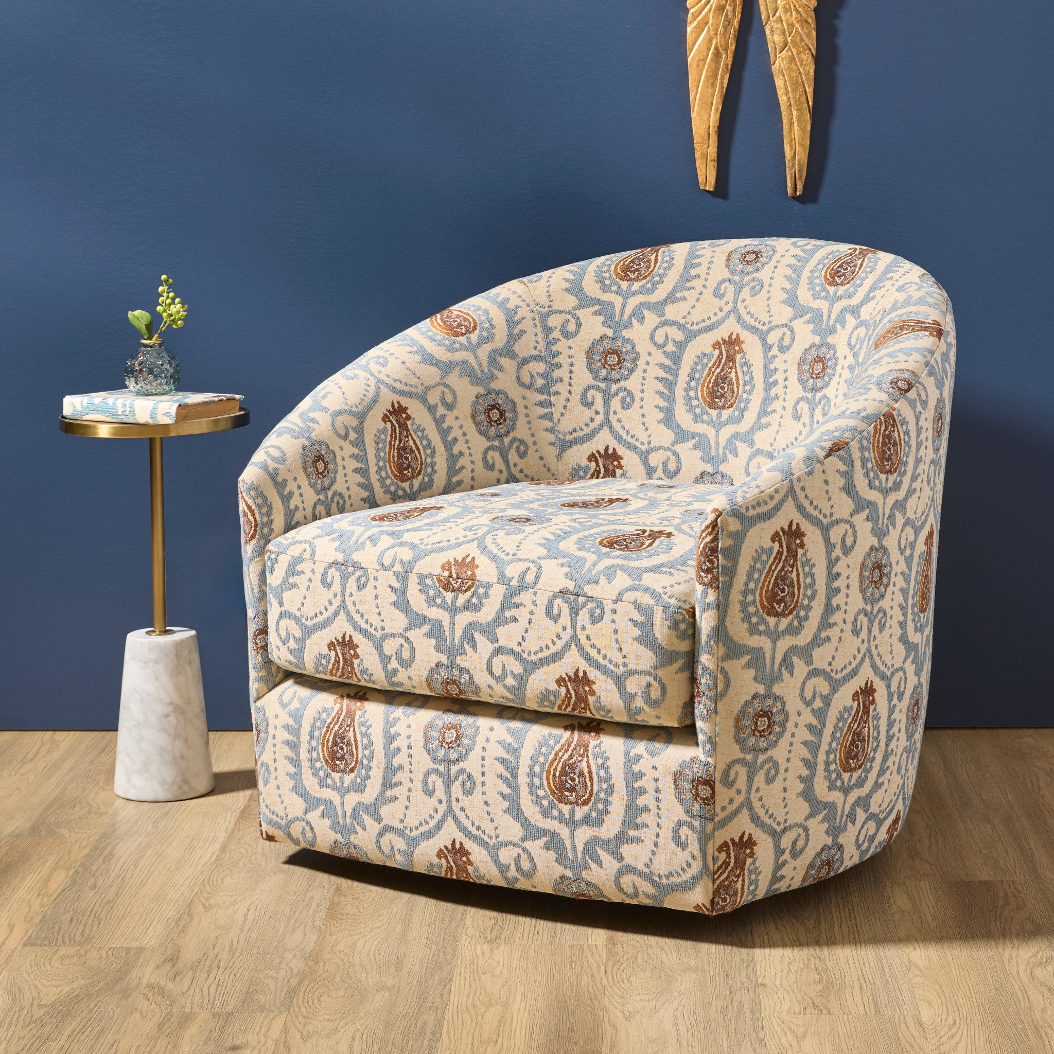 Shelly Fabric Swivel Chair