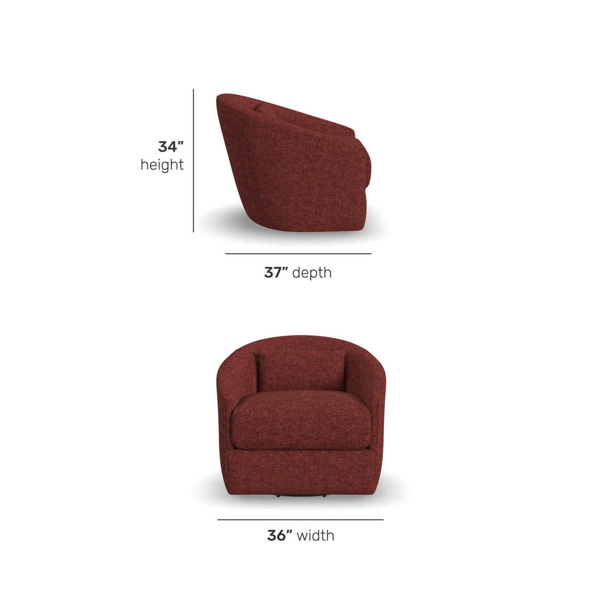 Shelly Fabric Swivel Chair