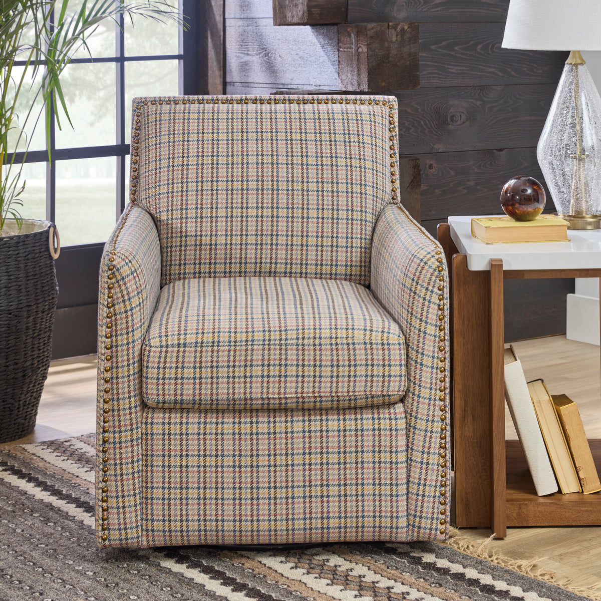 Beckett Fabric Swivel Chair