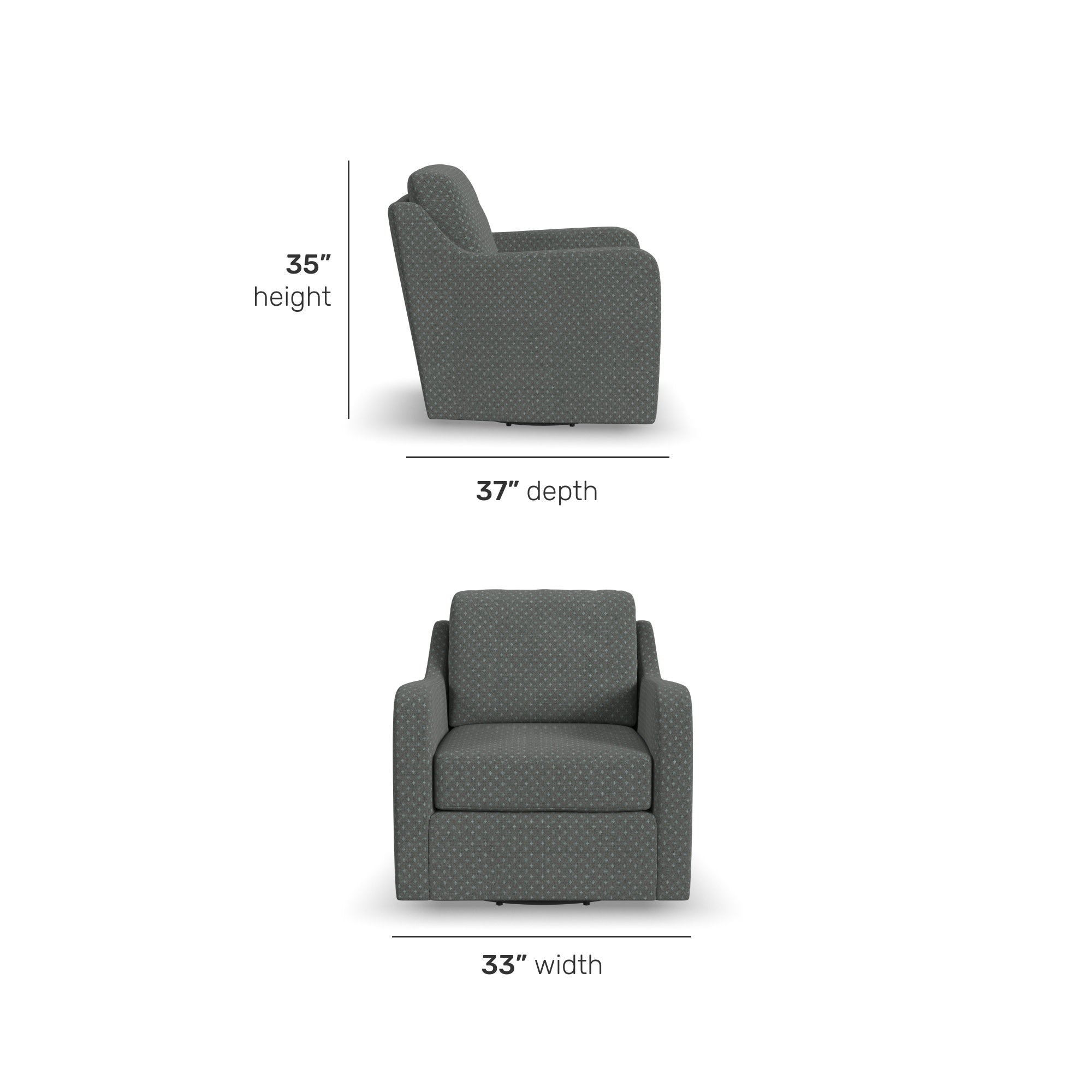 Saber Fabric Swivel Chair