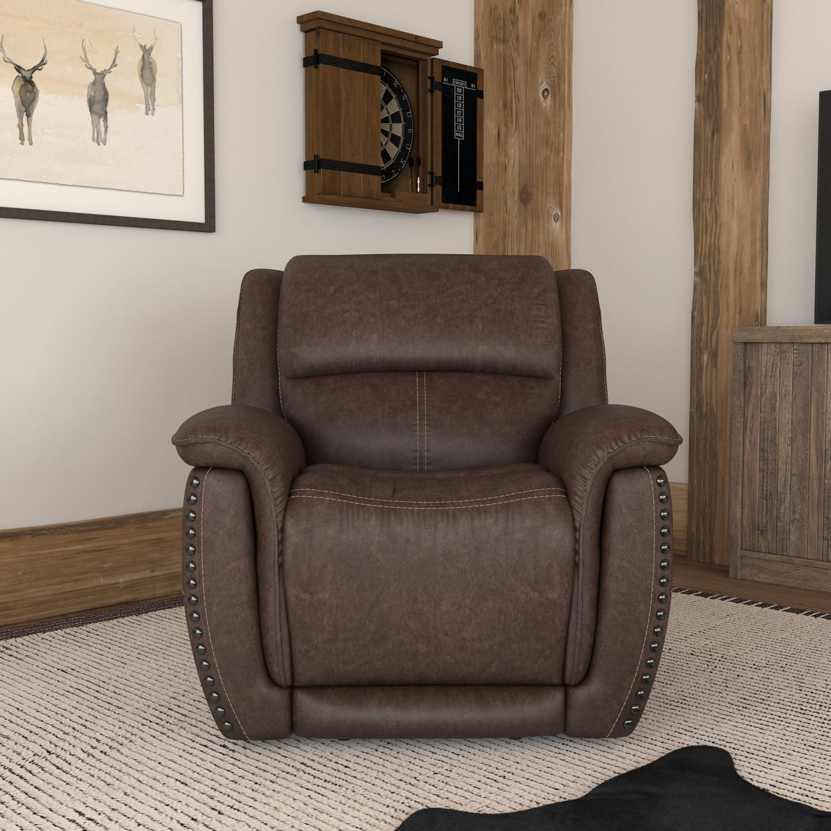 Beau Fabric Power Recliner with Power Headrest