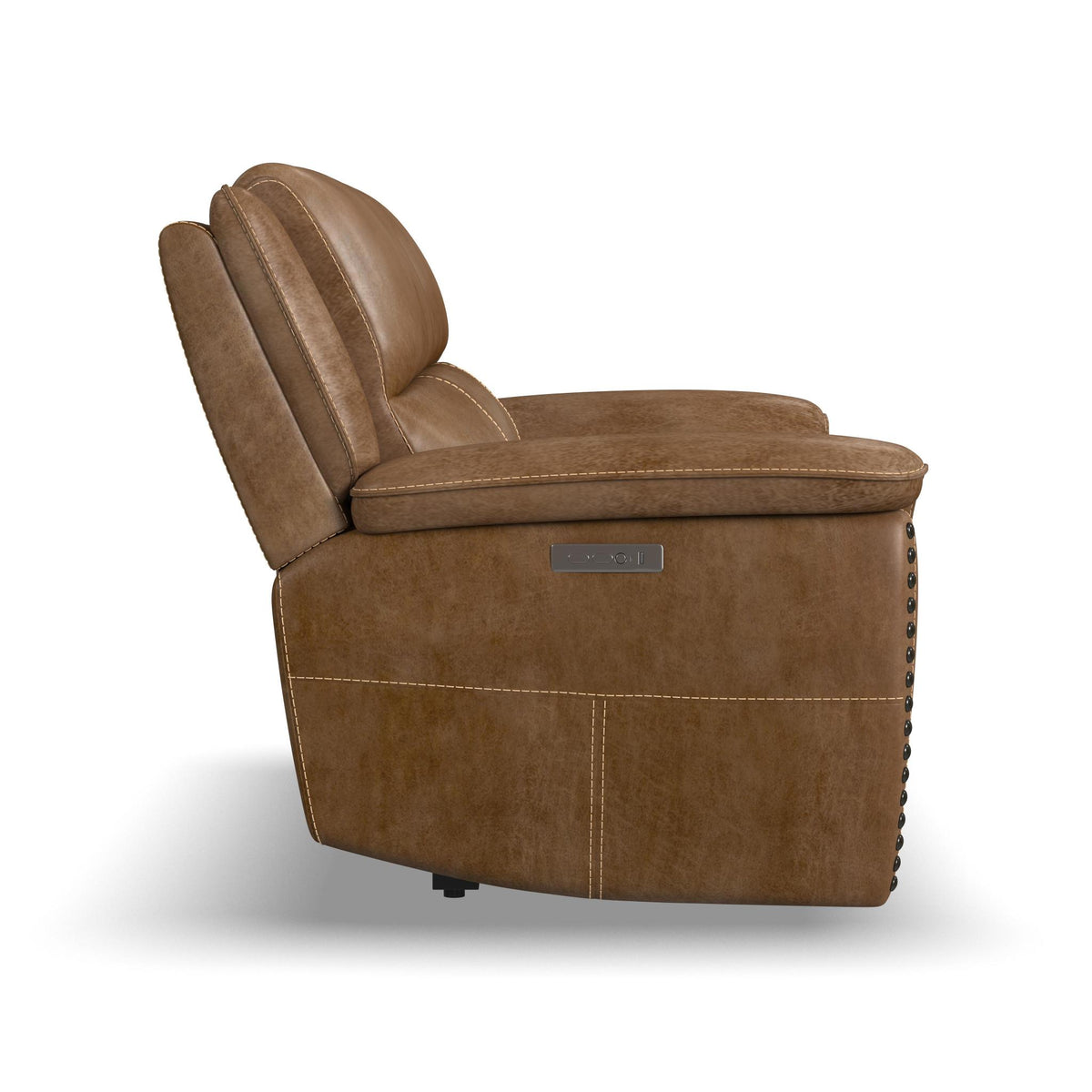 Beau Fabric Power Reclining Loveseat with Power Headrests