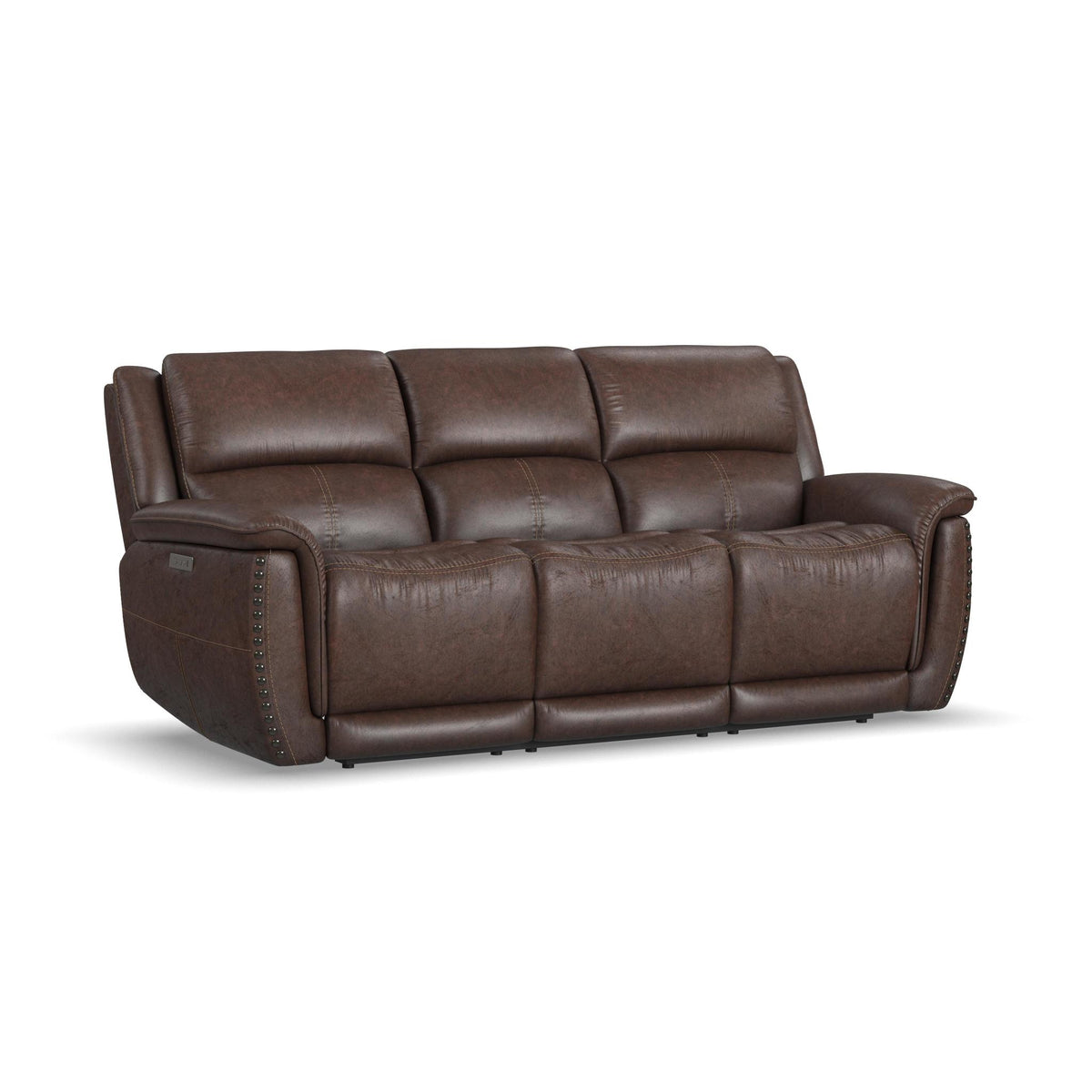 Beau Fabric Power Reclining Sofa with Power Headrests
