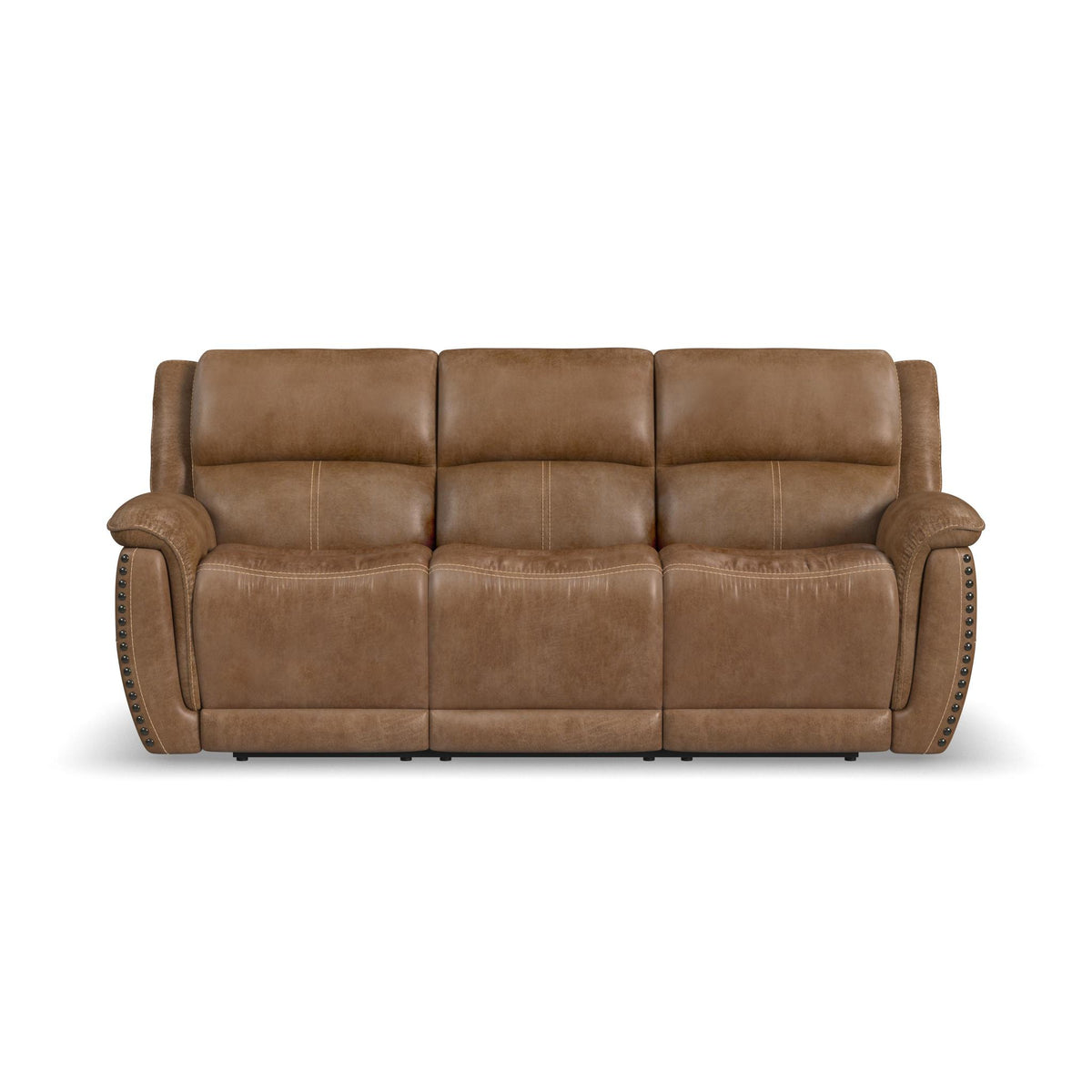 Beau Fabric Power Reclining Sofa with Power Headrests