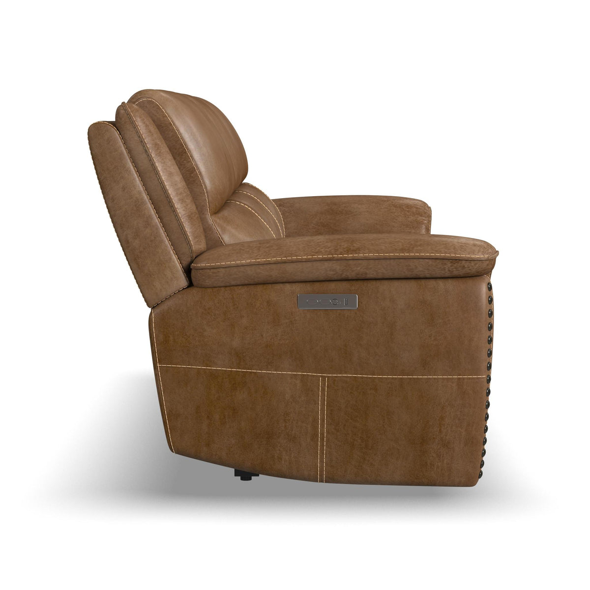 Beau Fabric Power Reclining Sofa with Power Headrests