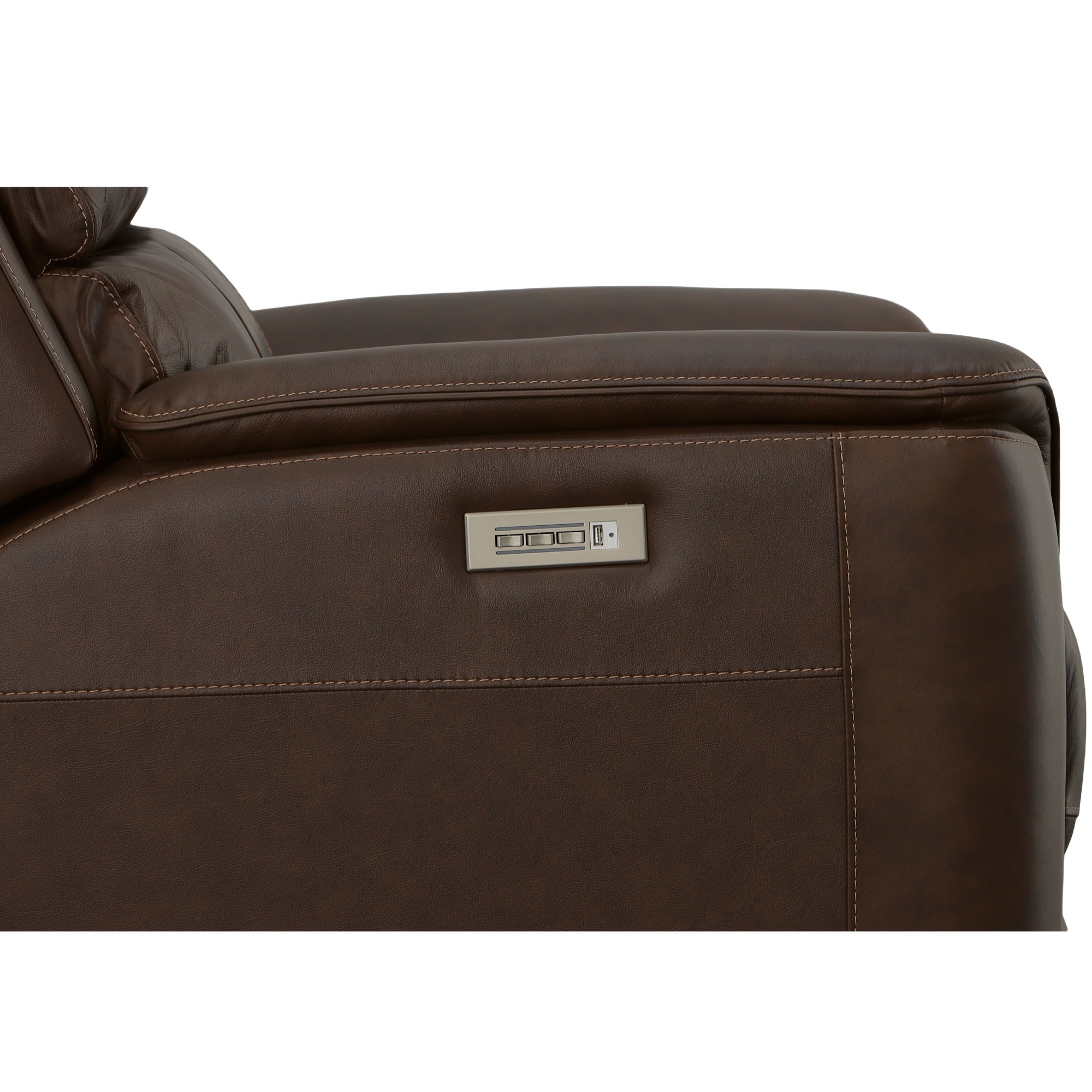 Henry Leather Power Recliner with Power Headrest & Lumbar