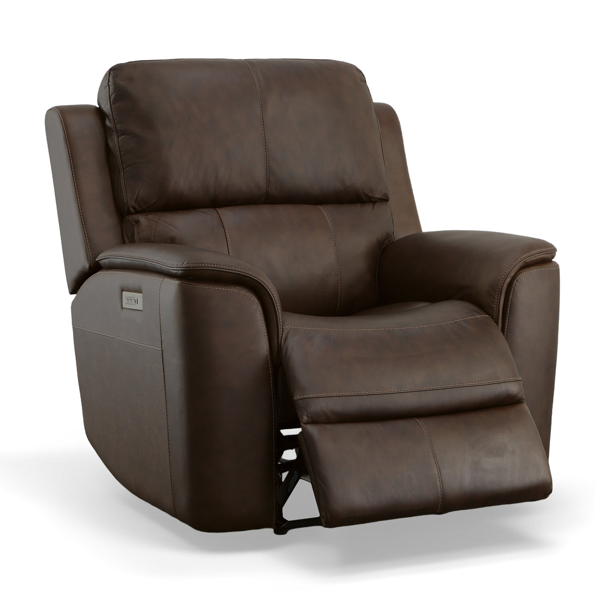 Henry Leather Power Recliner with Power Headrest & Lumbar